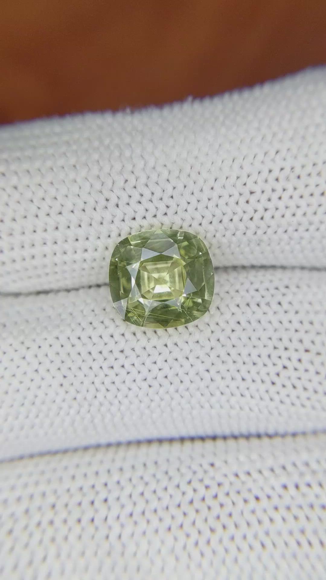 3.67 Ct. Chrysoberyl from Ceylon (Sri Lanka) Size Video