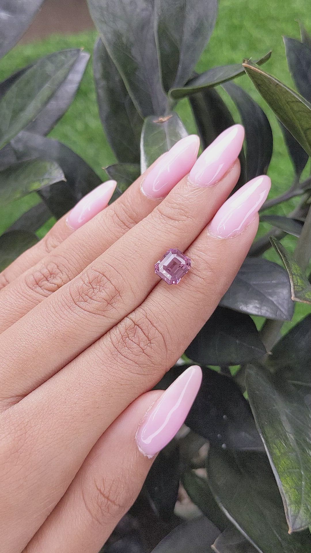 3.03 Ct. Pinkish Purple Spinel from Tanzania Size Video