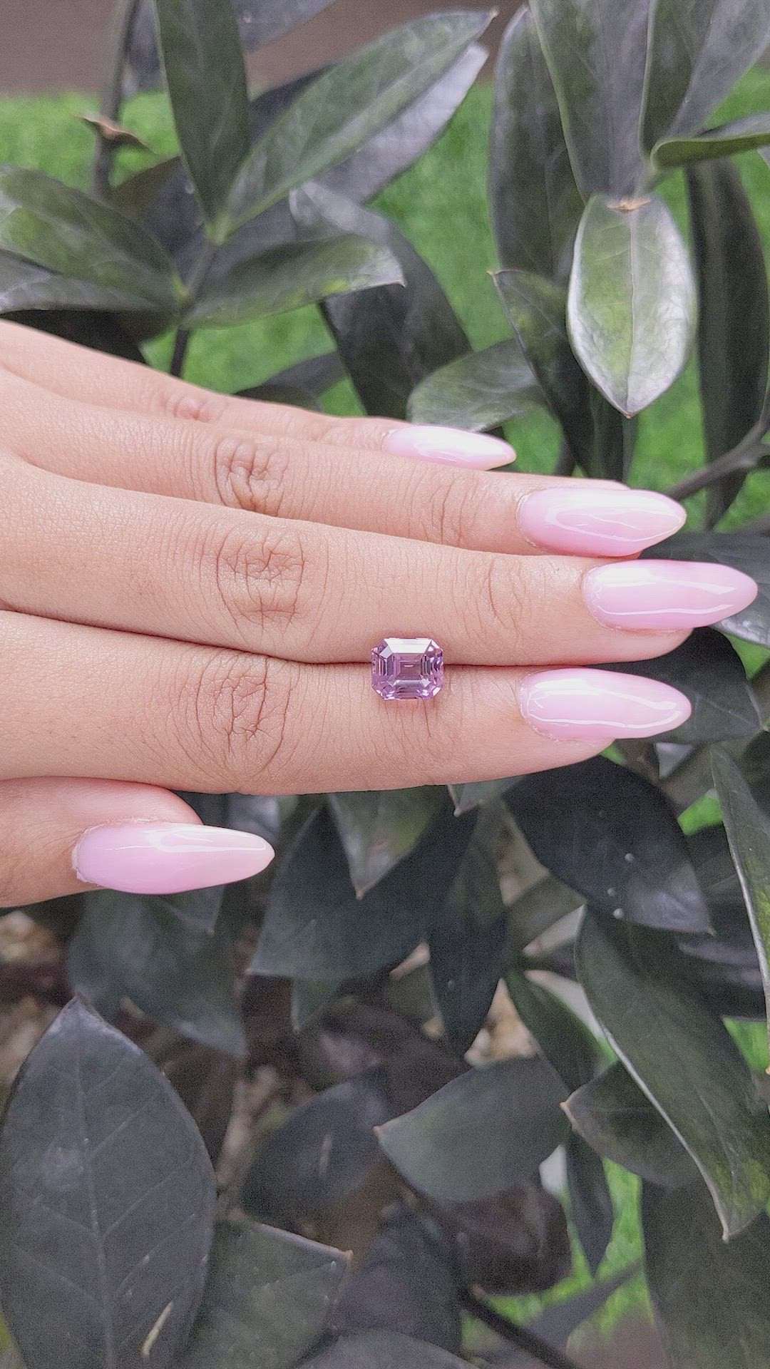 3.03 Ct. Pinkish Purple Spinel from Tanzania Size Video