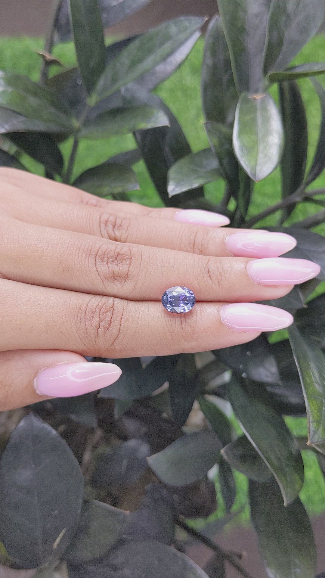 3.06 Ct. Greyish Blue Spinel from Tanzania Size Video