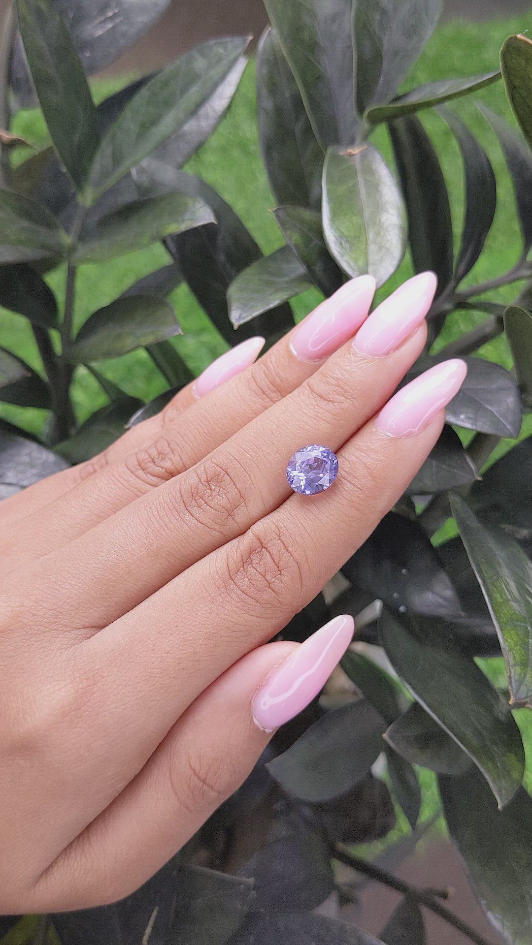 3.93 Ct. Greyish Violet Spinel from Tanzania Size Video