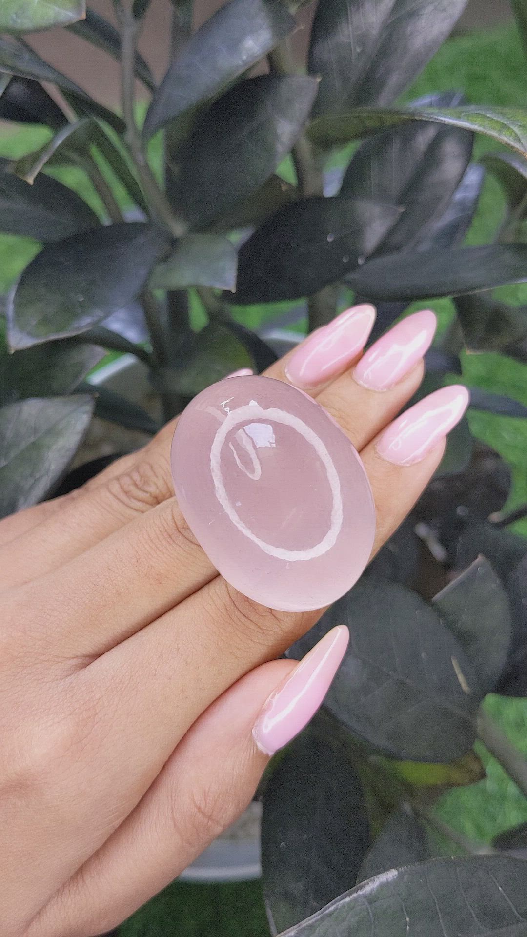 233.00 Ct. Cabochon Rose Quartz from Ceylon (Sri Lanka) Size Video