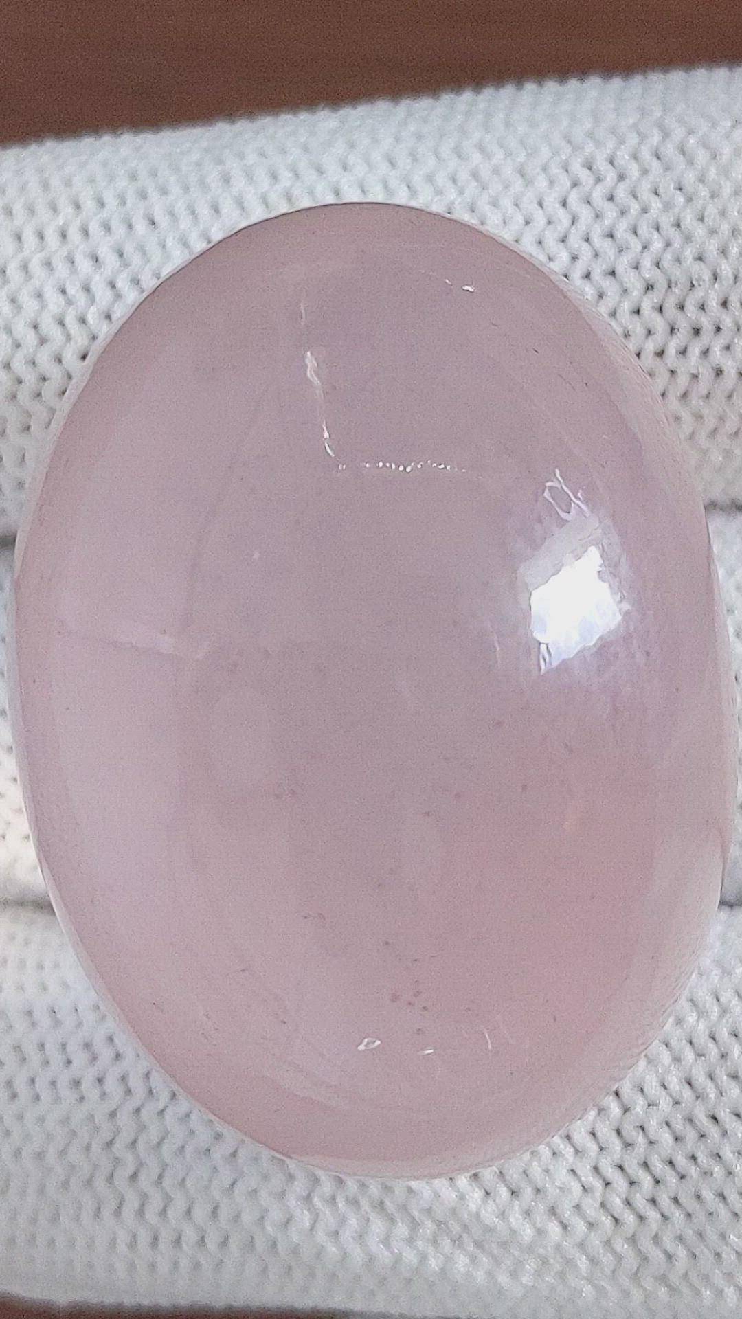 233.00 Ct. Cabochon Rose Quartz from Ceylon (Sri Lanka) Size Video