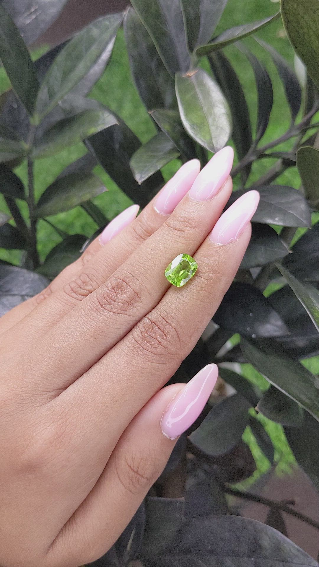 2.74 Ct. Peridot from Ceylon (Sri Lanka) Size Video