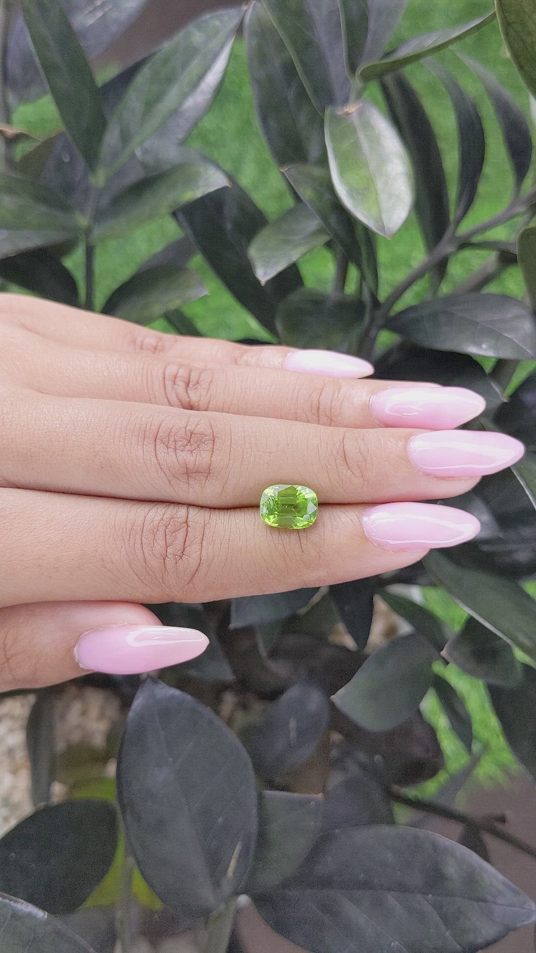 2.74 Ct. Peridot from Ceylon (Sri Lanka) Size Video