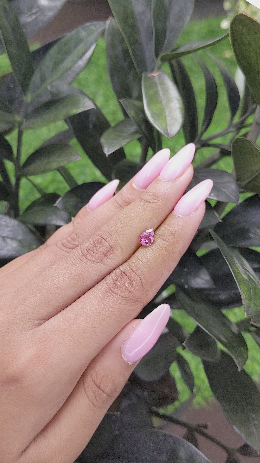 0.75 Ct. Tourmaline from Ceylon (Sri Lanka) Size Video