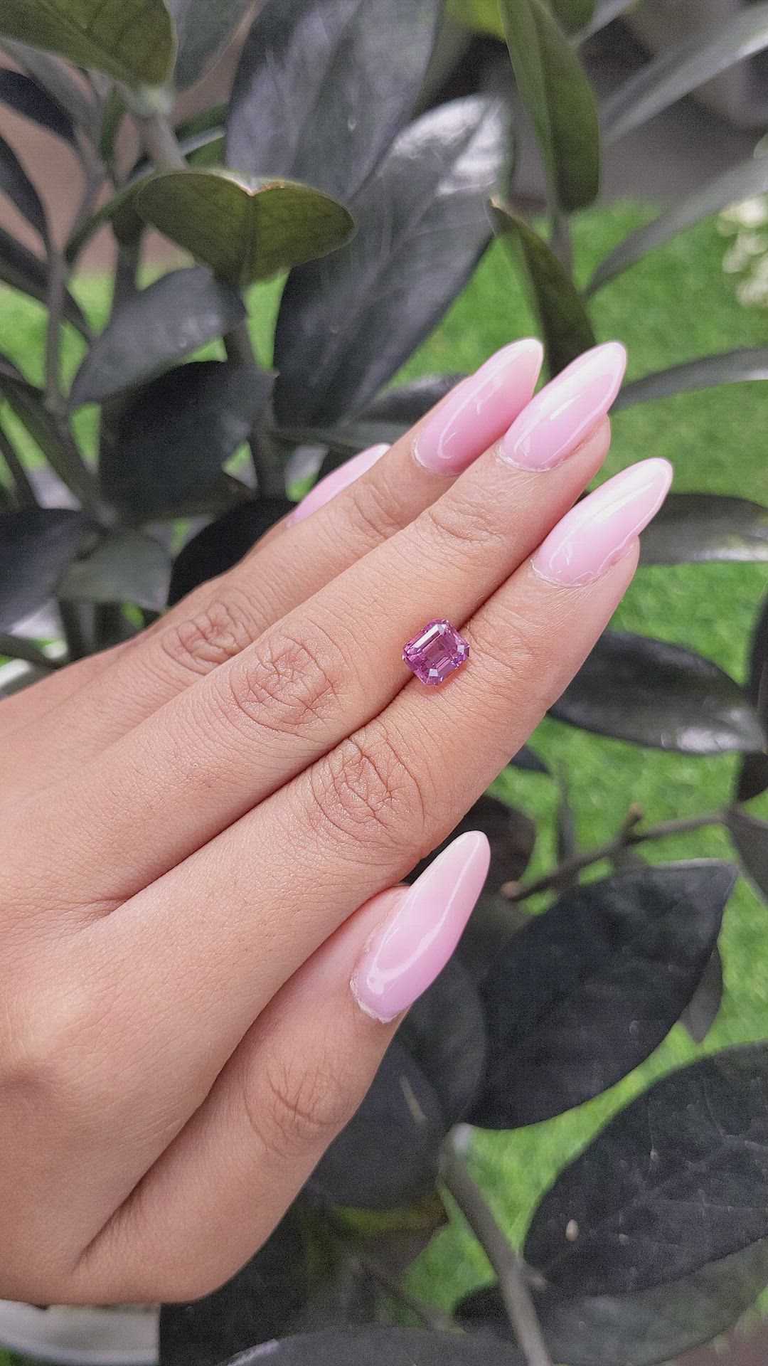1.84 Ct. Pinkish Purple Spinel from Tanzania Size Video