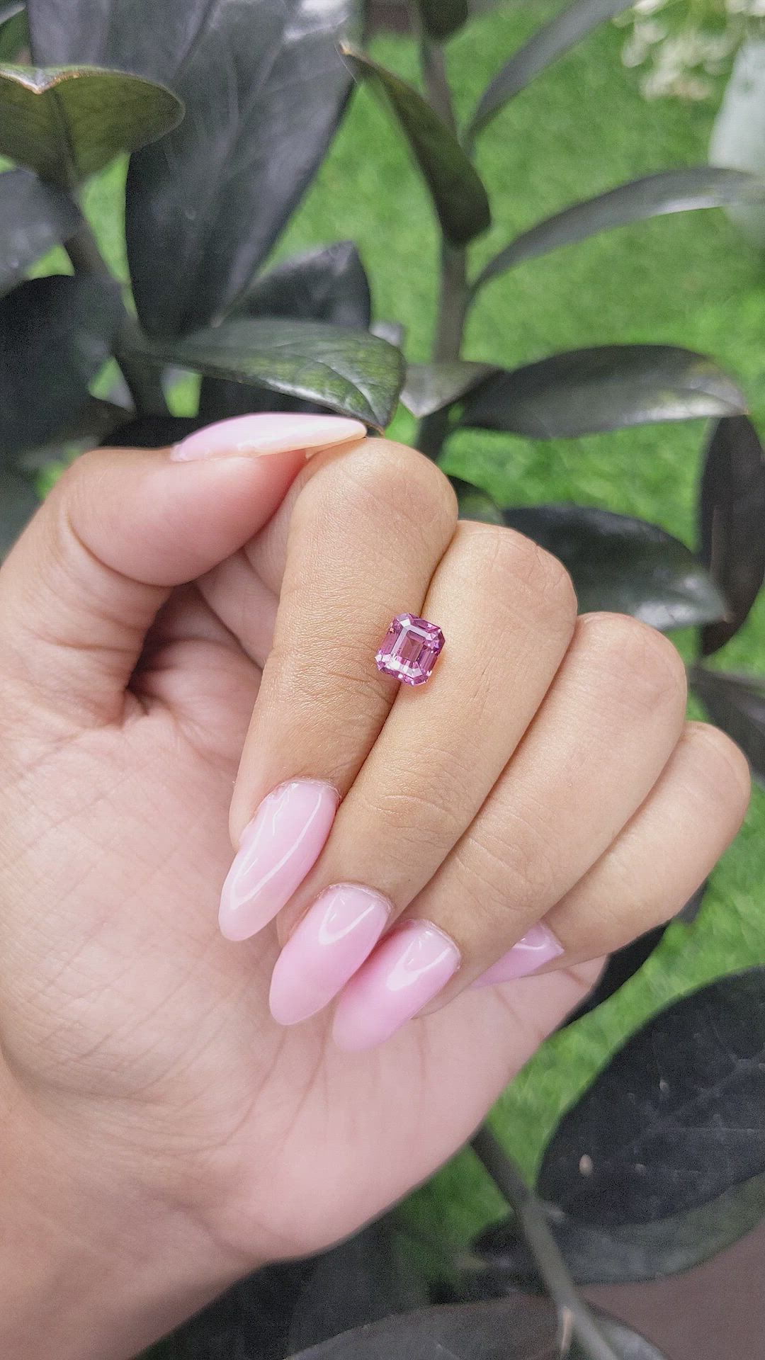 1.84 Ct. Pinkish Purple Spinel from Tanzania Size Video
