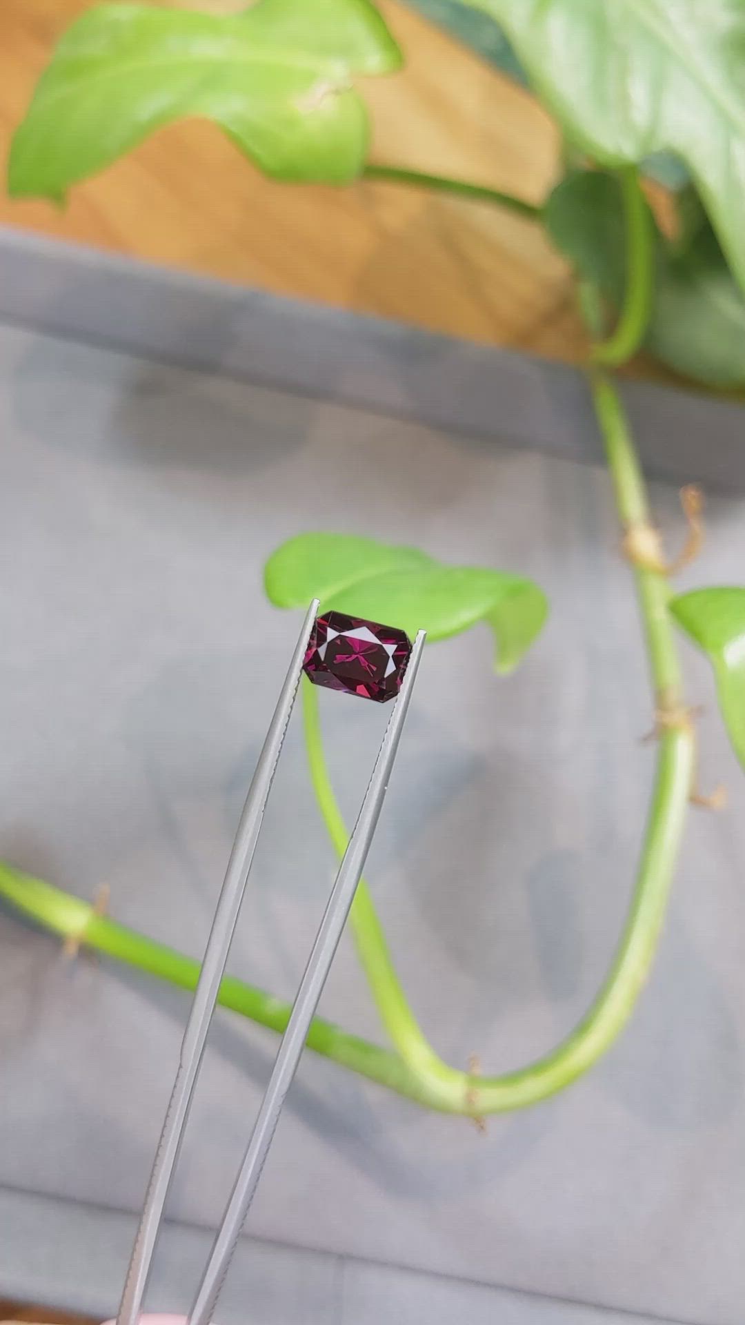 3.78 Ct. Rhodolite Garnet from Tanzania Size Video