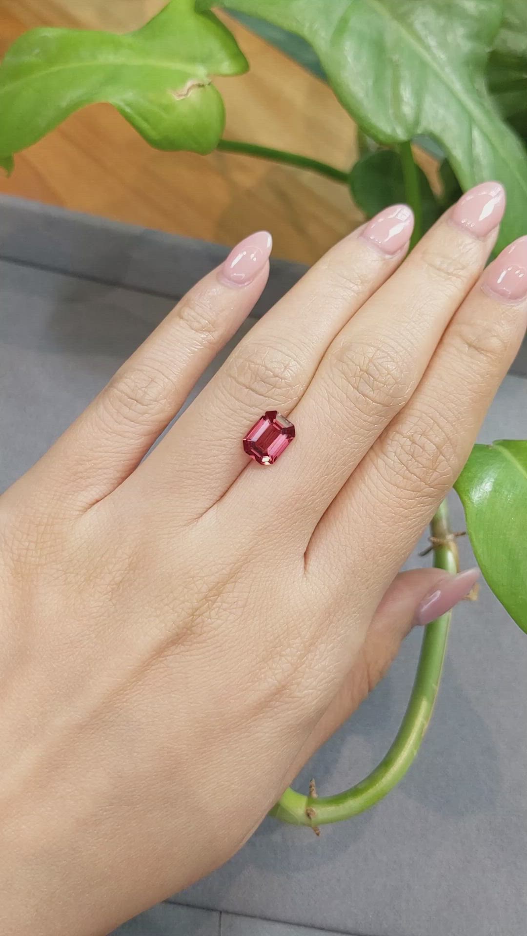 2.19 Ct. Red Spinel from Burma (Myanmar) Size Video