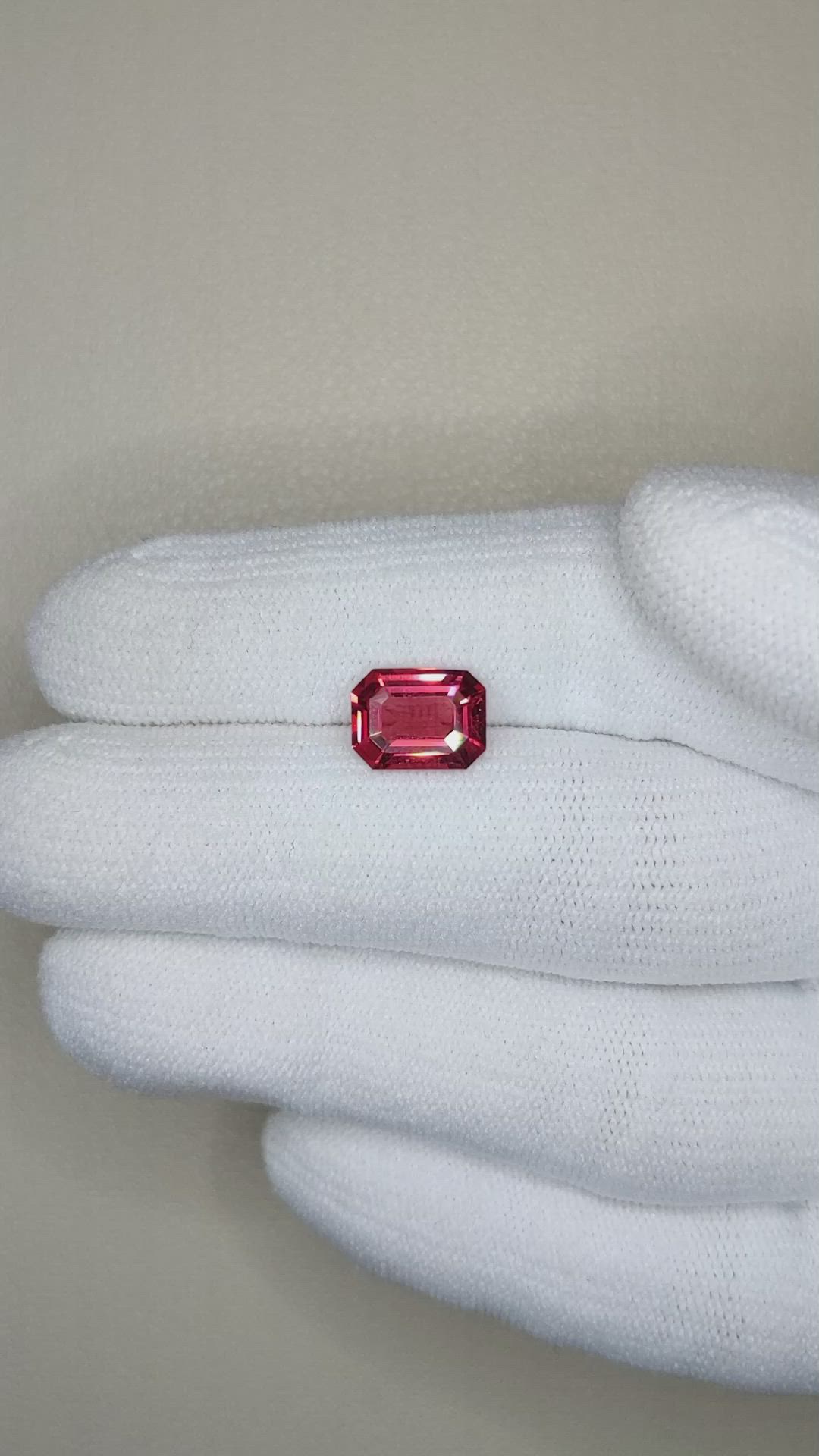 2.19 Ct. Red Spinel from Burma (Myanmar) Size Video
