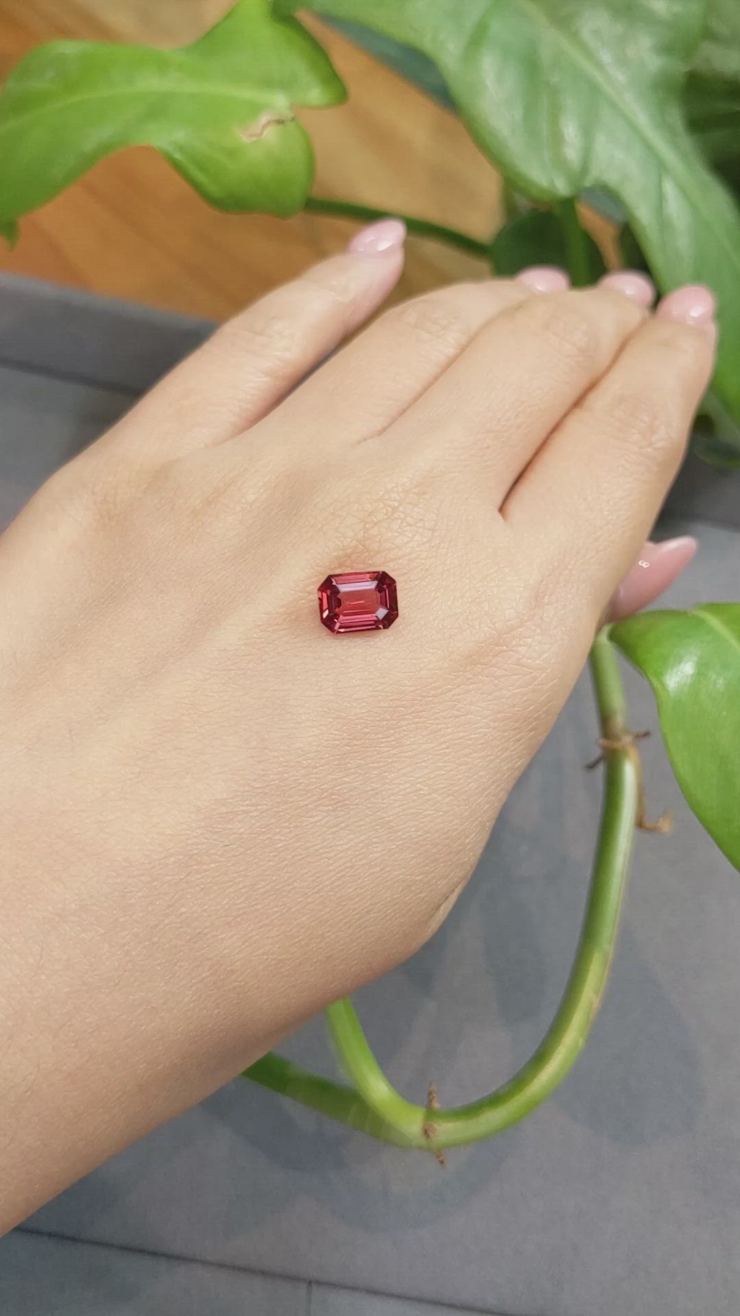 2.19 Ct. Red Spinel from Burma (Myanmar) Size Video