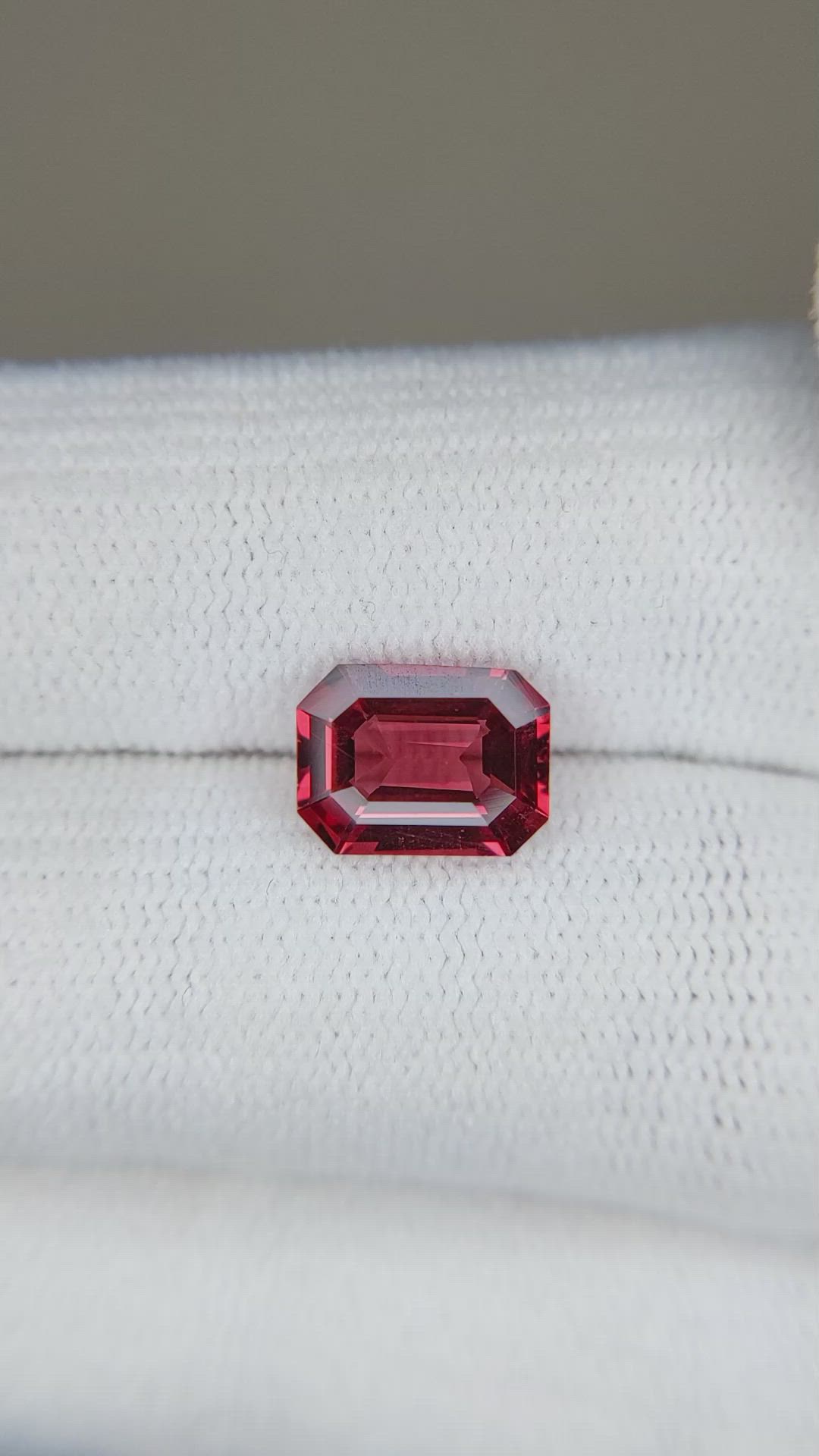 2.19 Ct. Red Spinel from Burma (Myanmar) Size Video