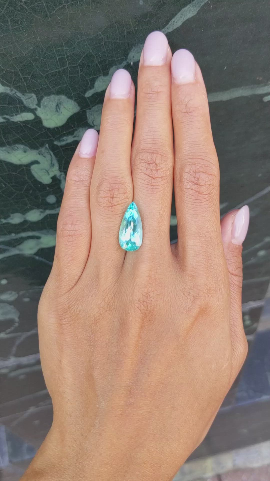 5.71 Ct. Paraiba Tourmaline from Mozambique Size Video