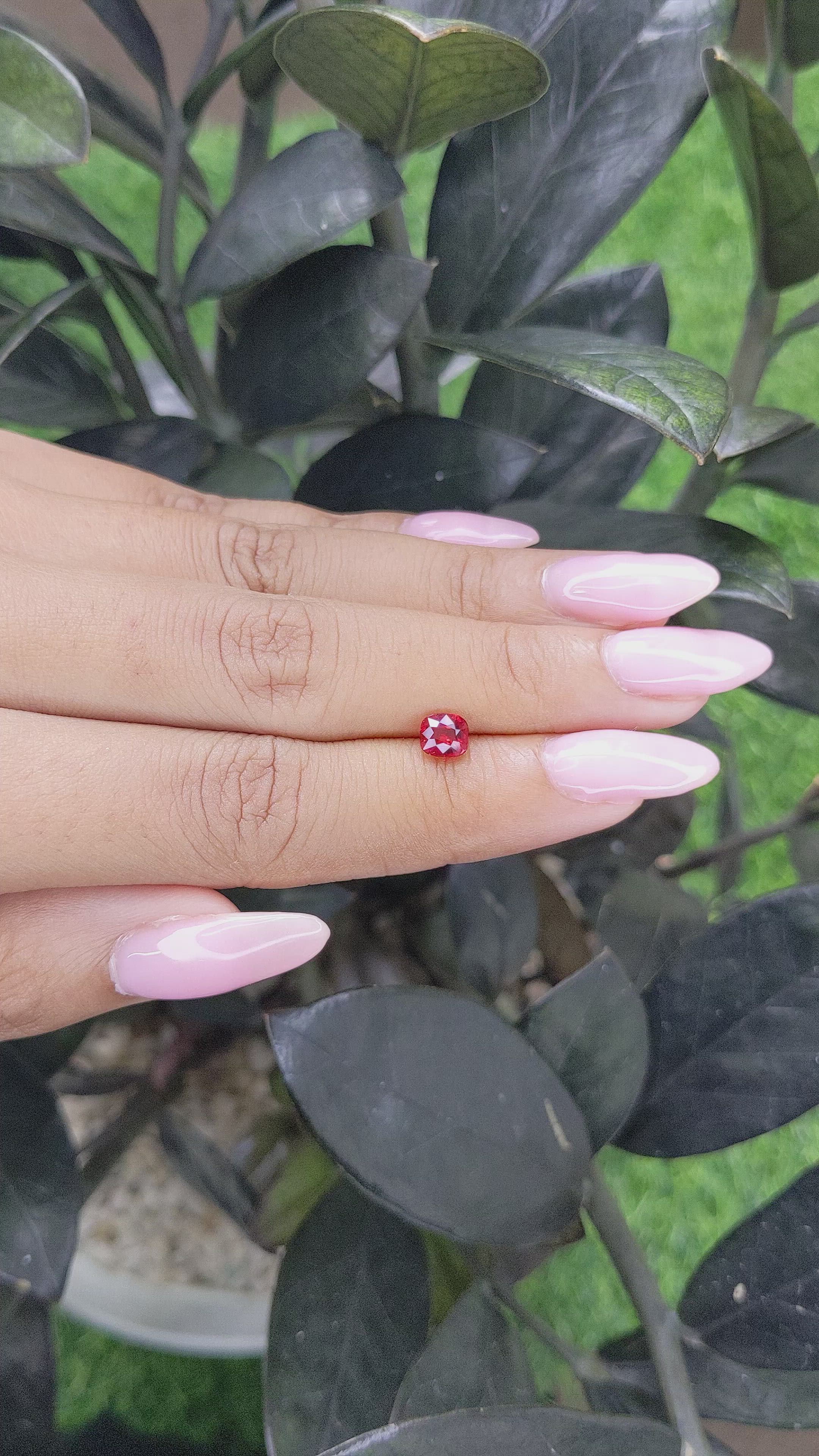 0.81 Ct. Spinel from Burma (Myanmar) Size Video