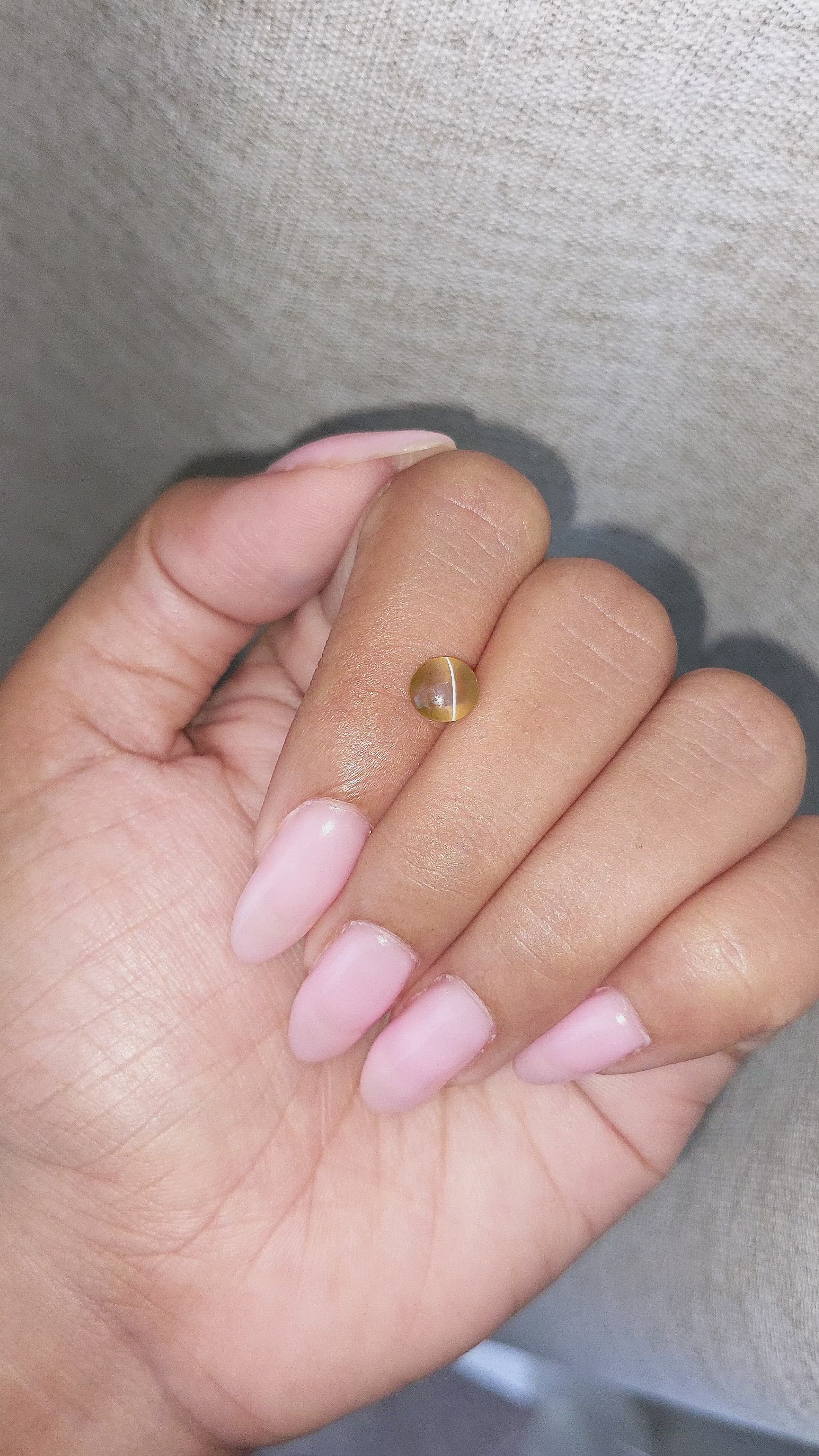 1.51 Ct. Cabochon Chrysoberyl from Ceylon (Sri Lanka) Size Video