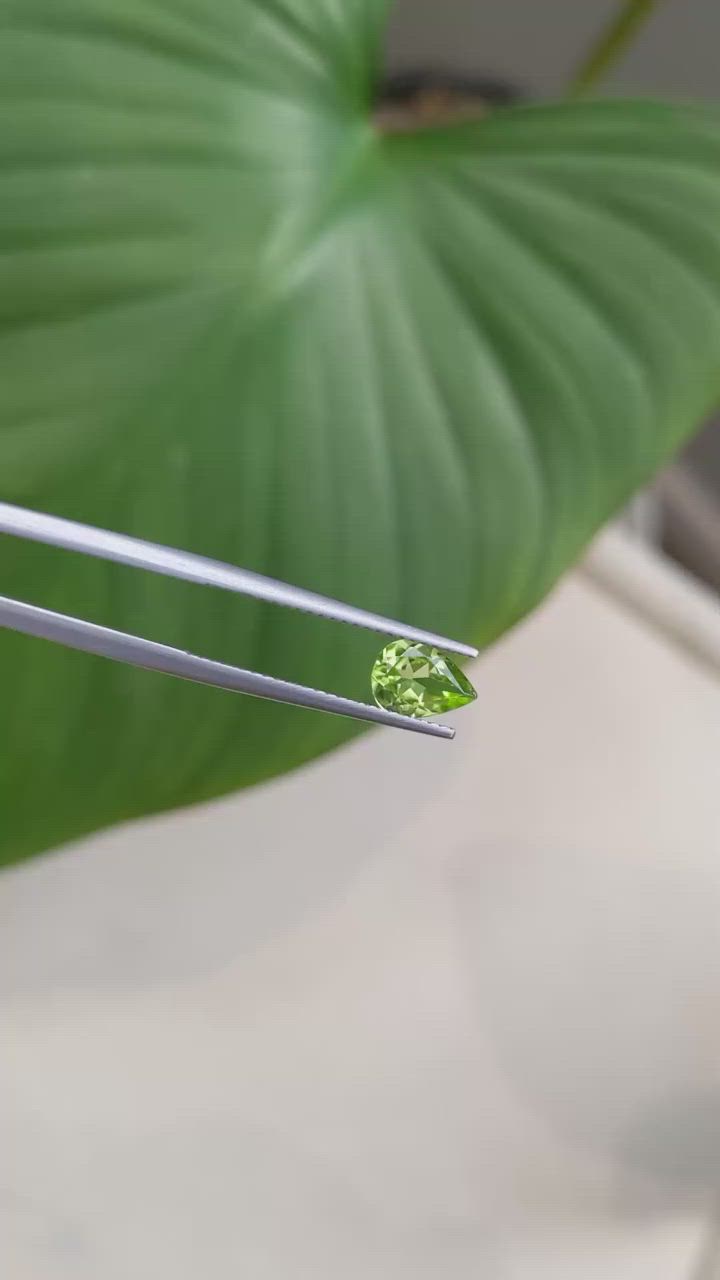 0.76 Ct. Peridot from Burma (Myanmar) Size Video