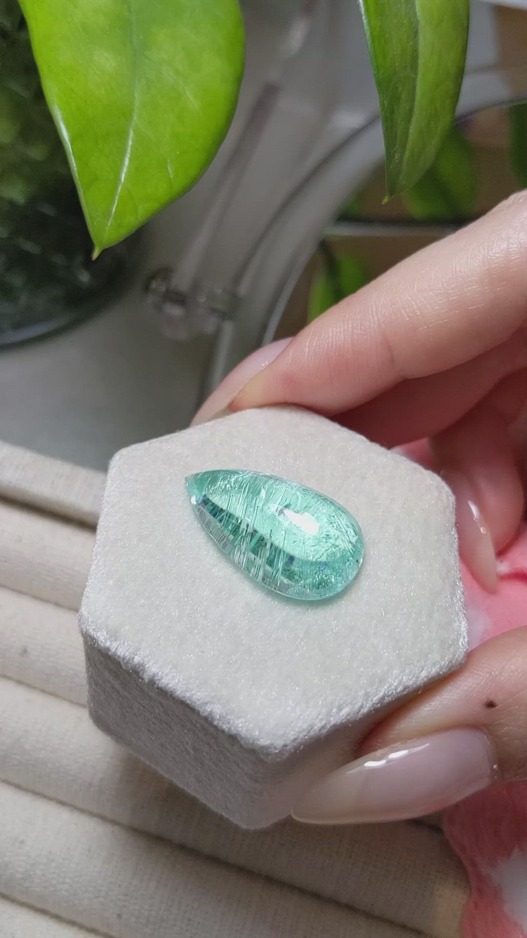 17.95 Ct. Cabochon Paraiba Tourmaline from Africa Size Video