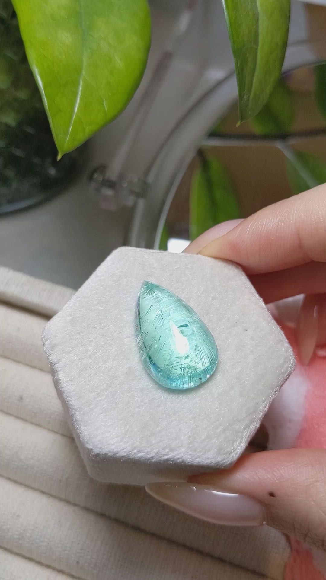 17.95 Ct. Cabochon Paraiba Tourmaline from Africa Size Video