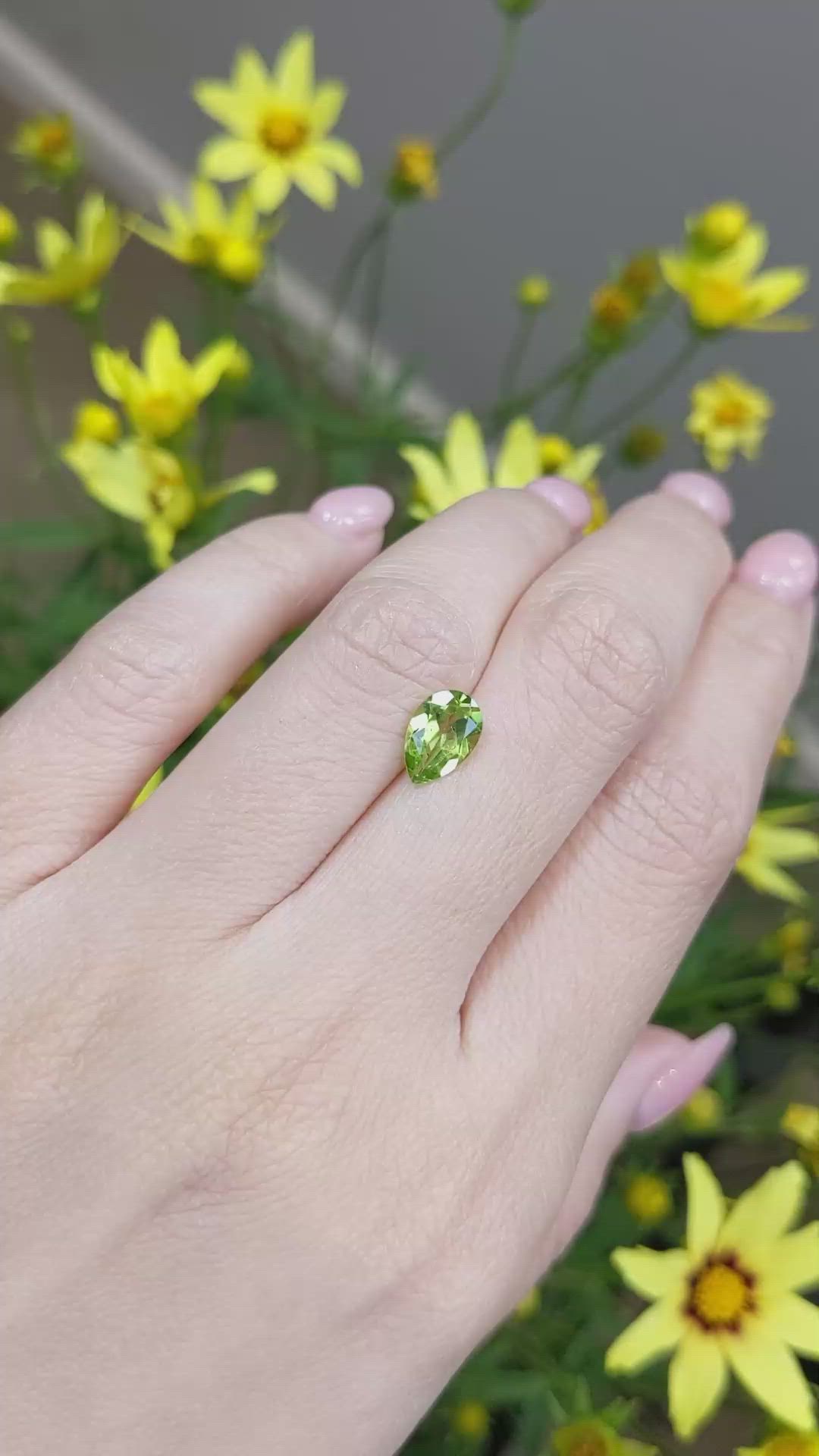 1.32 Ct. Peridot from Burma (Myanmar) Size Video