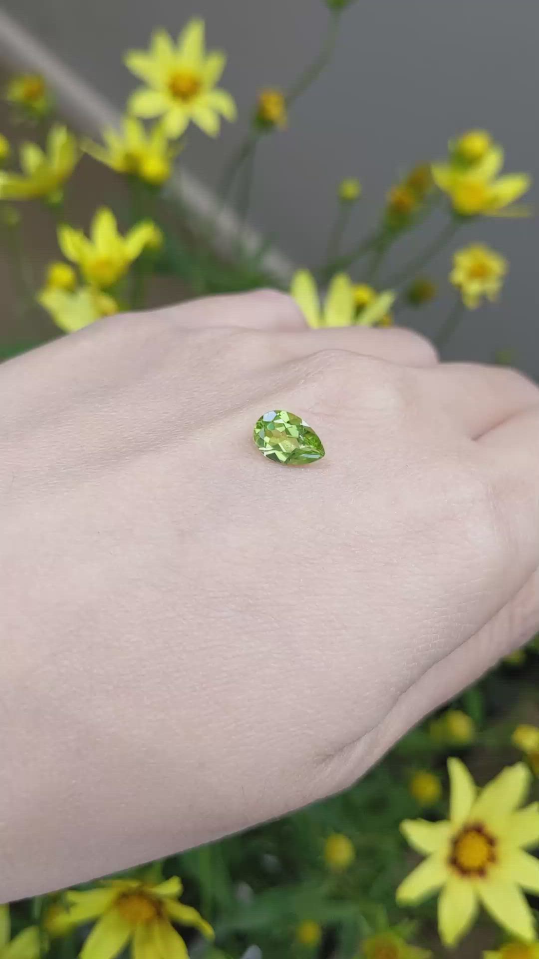 1.32 Ct. Peridot from Burma (Myanmar) Size Video