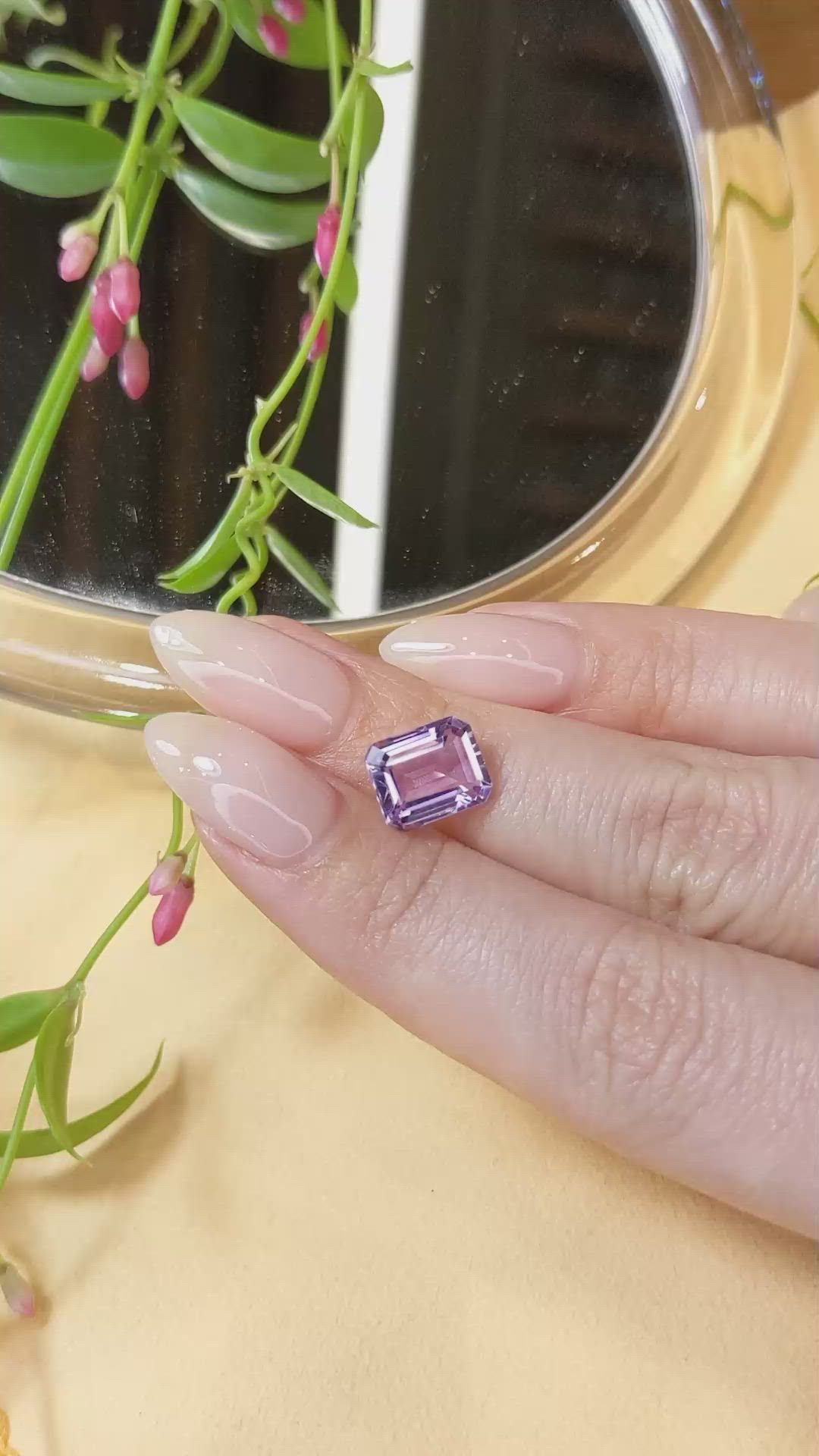 3.07 Ct. Amethyst from Brazil Size Video