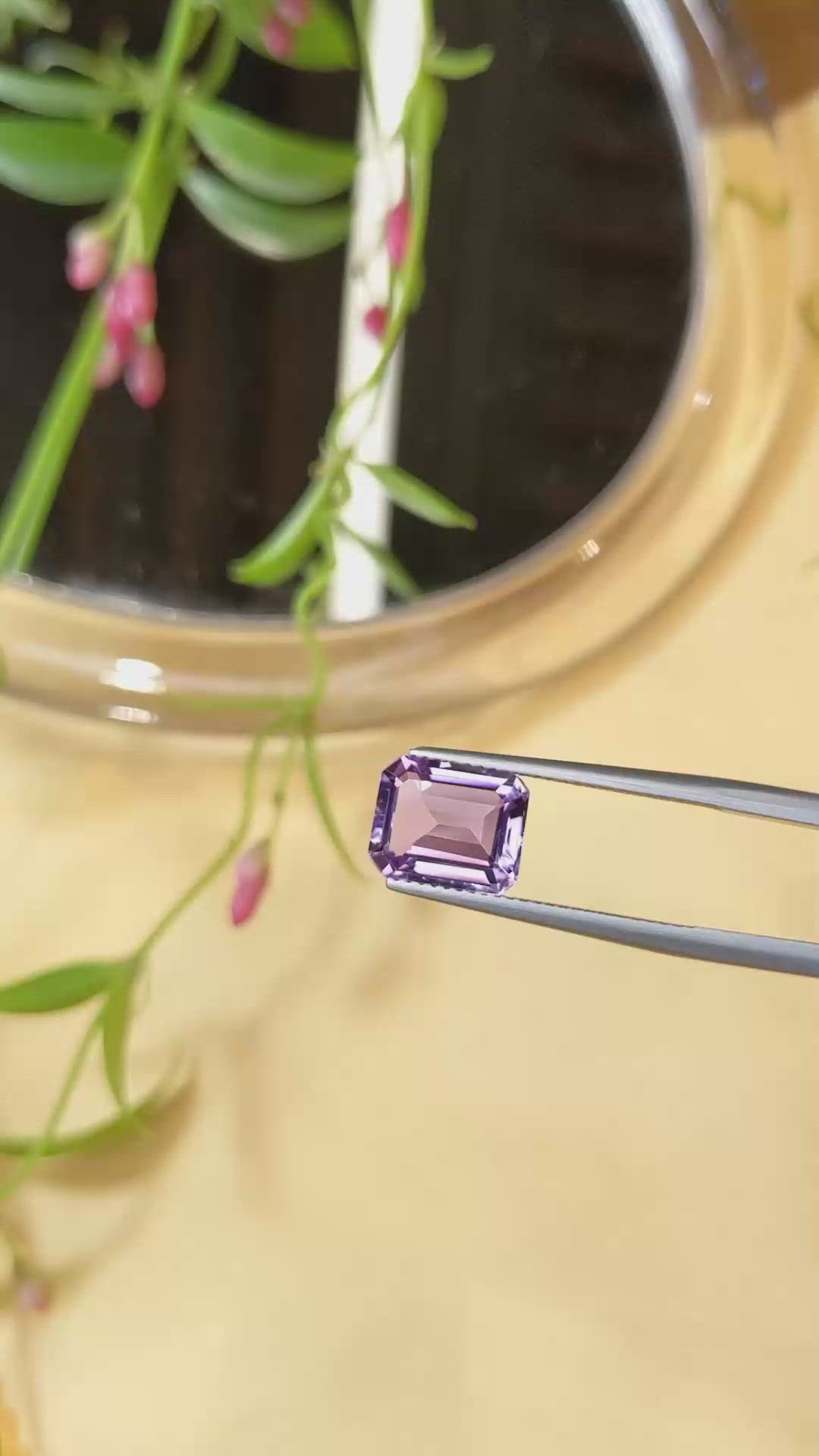 3.07 Ct. Amethyst from Brazil Size Video