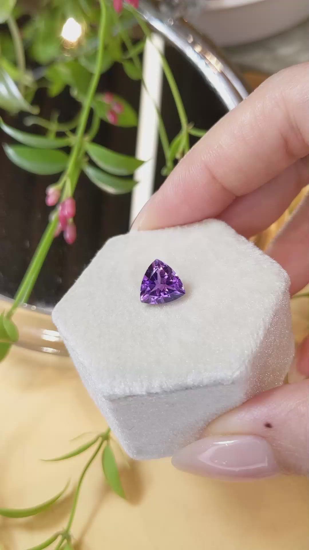 2.33 Ct. Amethyst from Brazil Size Video