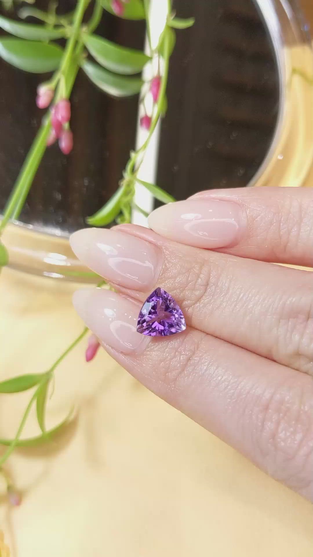 2.33 Ct. Amethyst from Brazil Size Video