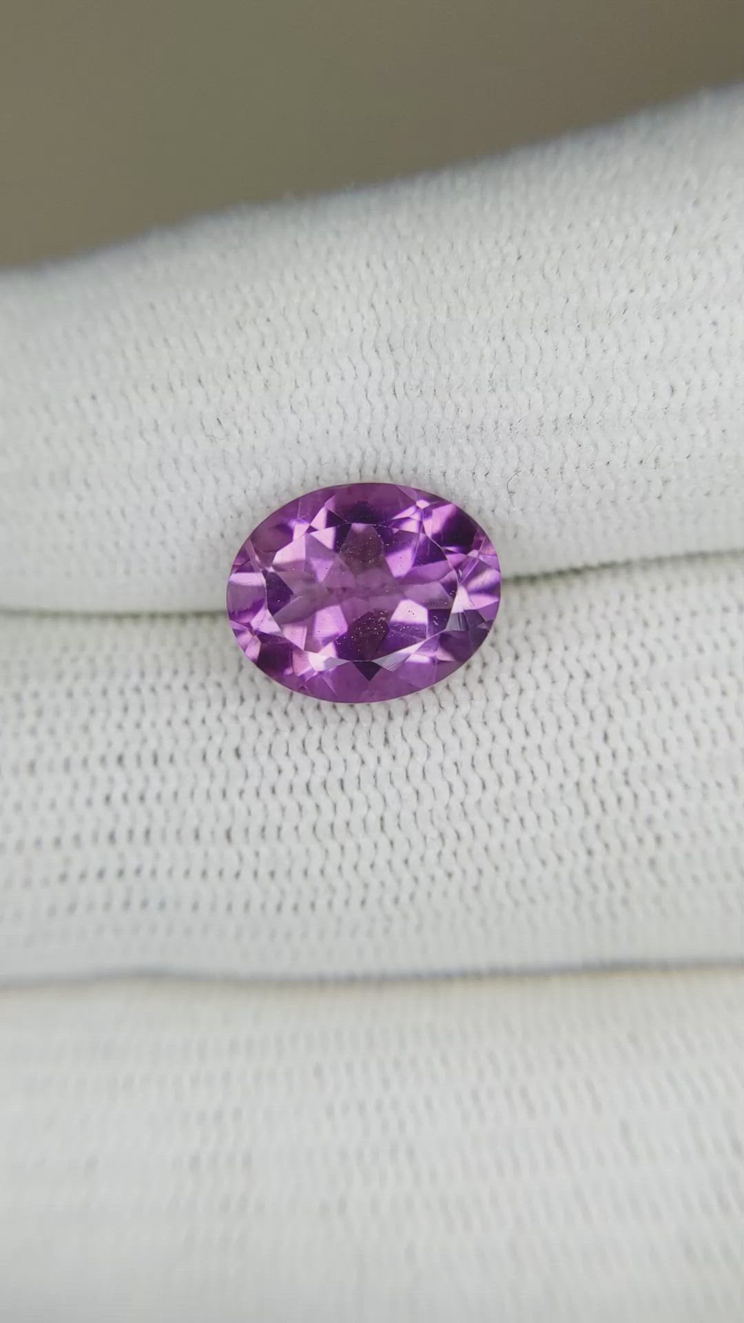 3.51 Ct. Amethyst from Brazil Size Video