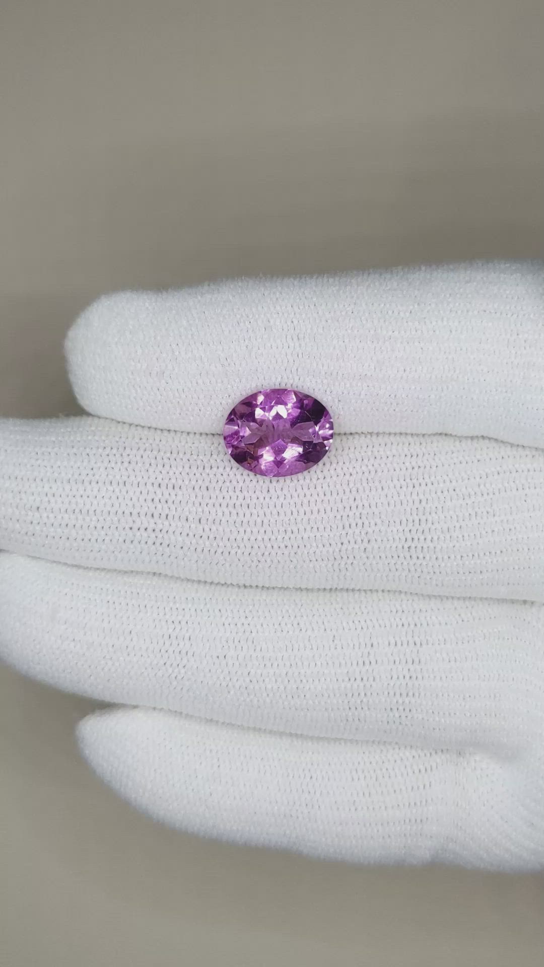 3.51 Ct. Amethyst from Brazil Size Video