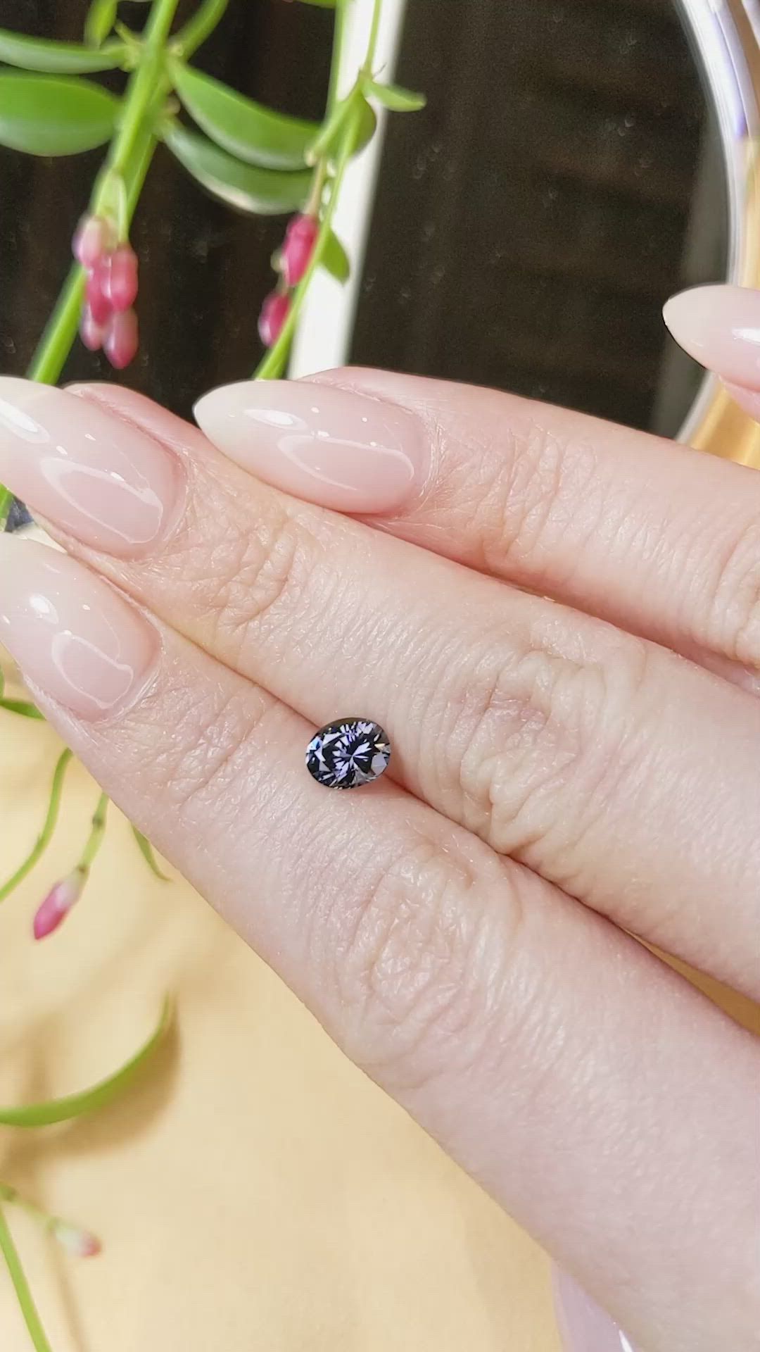 0.82 Ct. Spinel from Madagascar Size Video