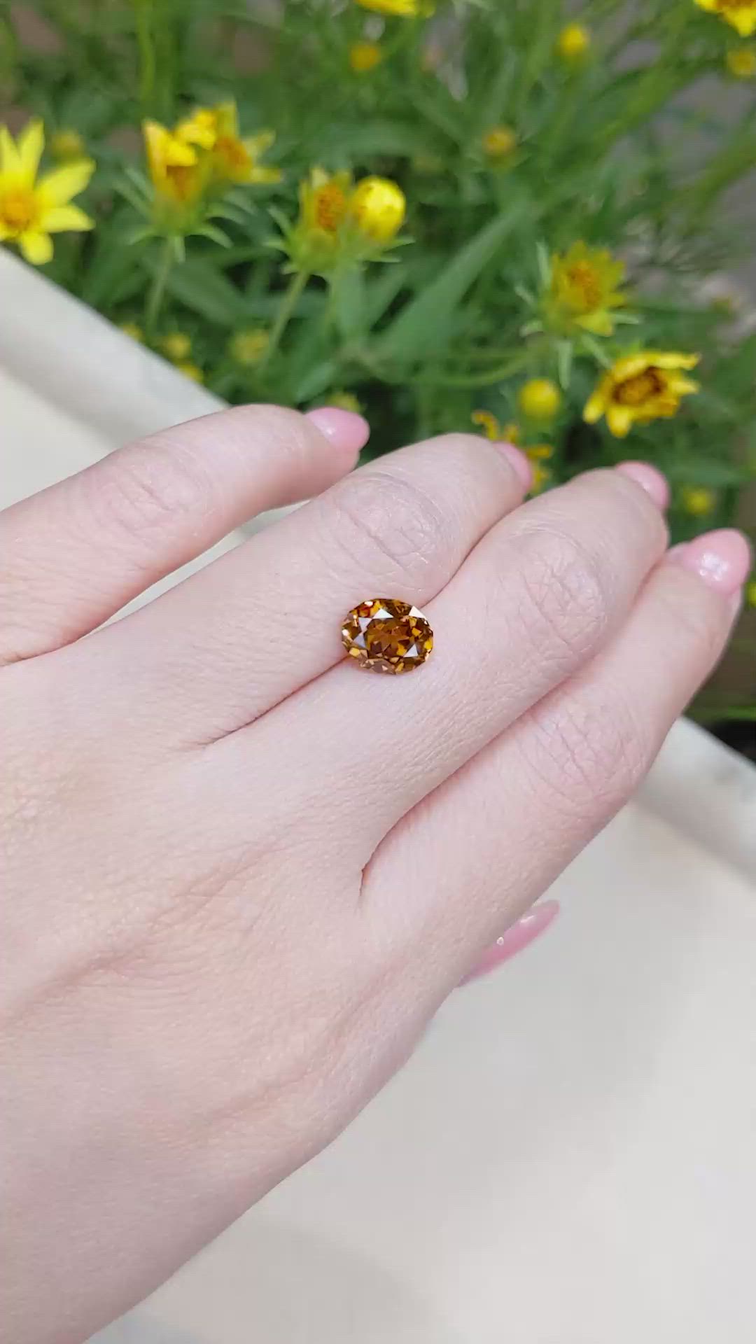 3.17 Ct. Zircon from Cambodia Size Video