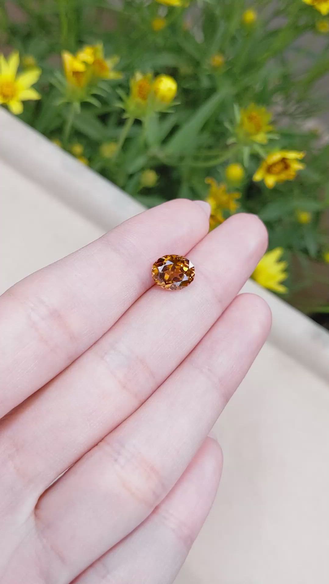 3.17 Ct. Zircon from Cambodia Size Video