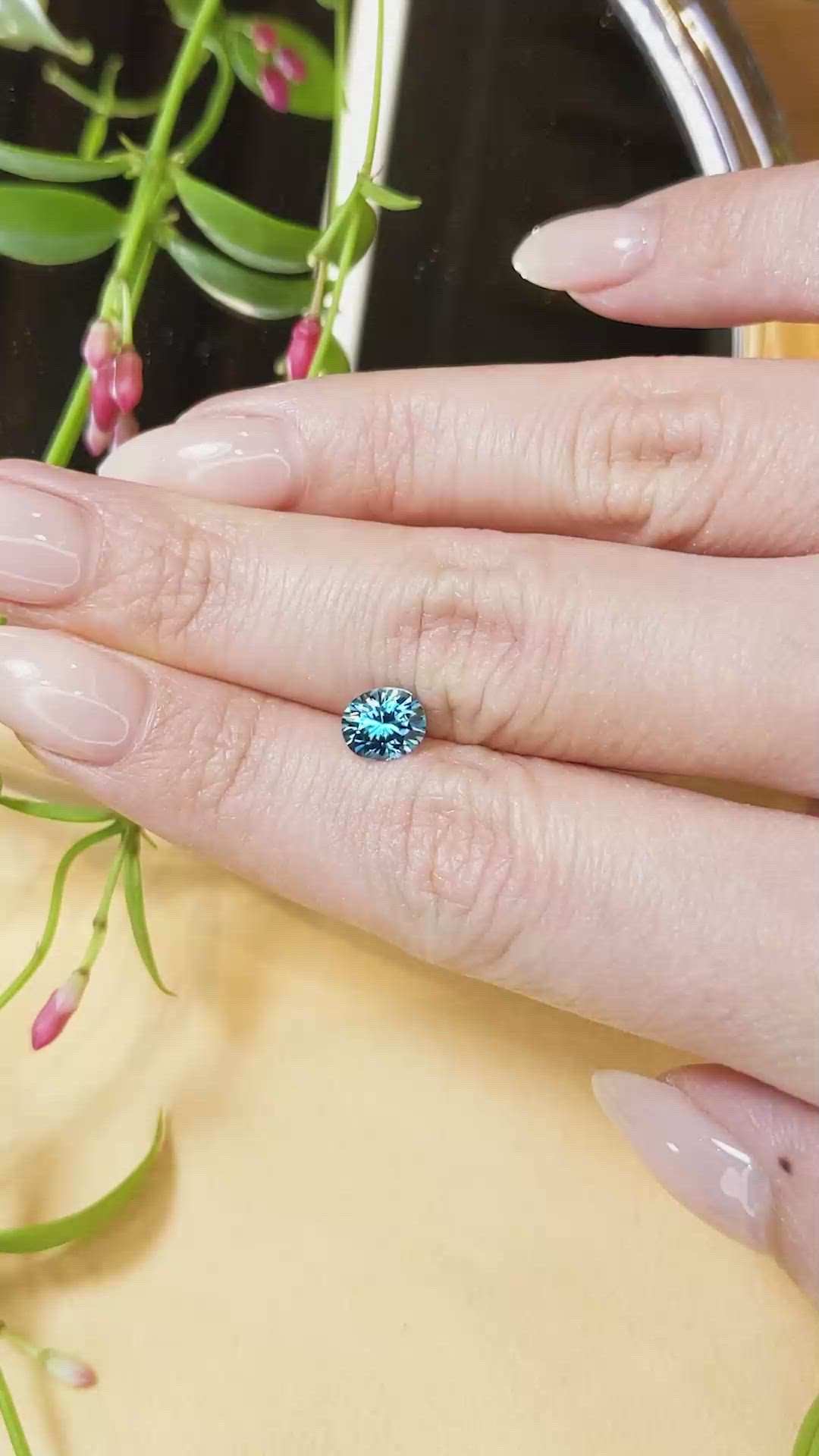 1.76 Ct. Zircon from Cambodia Size Video