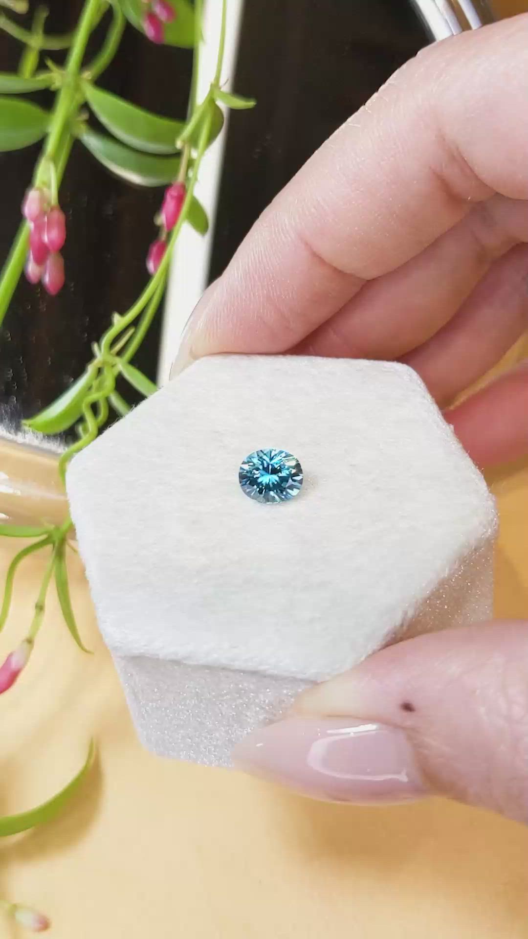 1.76 Ct. Zircon from Cambodia Size Video
