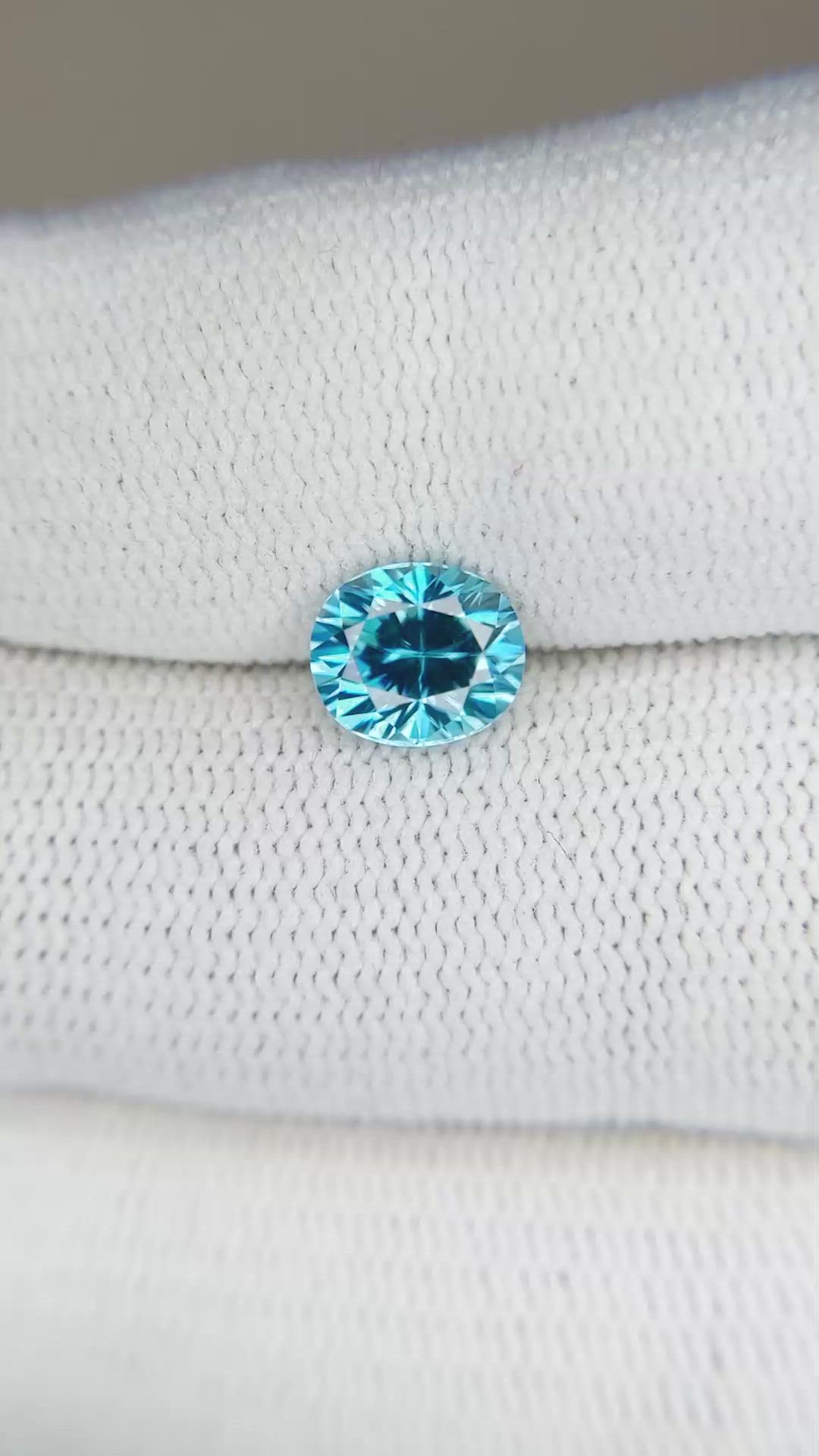 1.76 Ct. Zircon from Cambodia Size Video