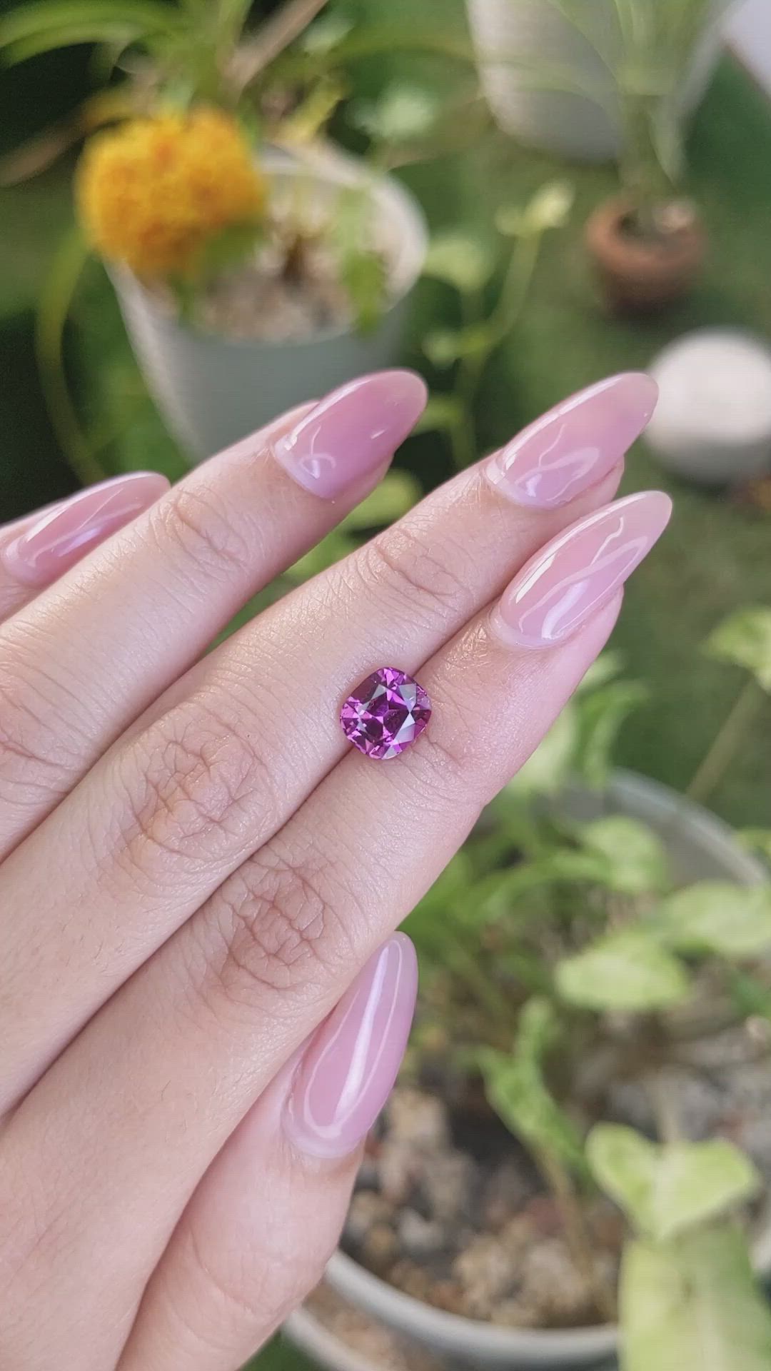 2.46 Ct. Garnet from Ceylon (Sri Lanka) Size Video