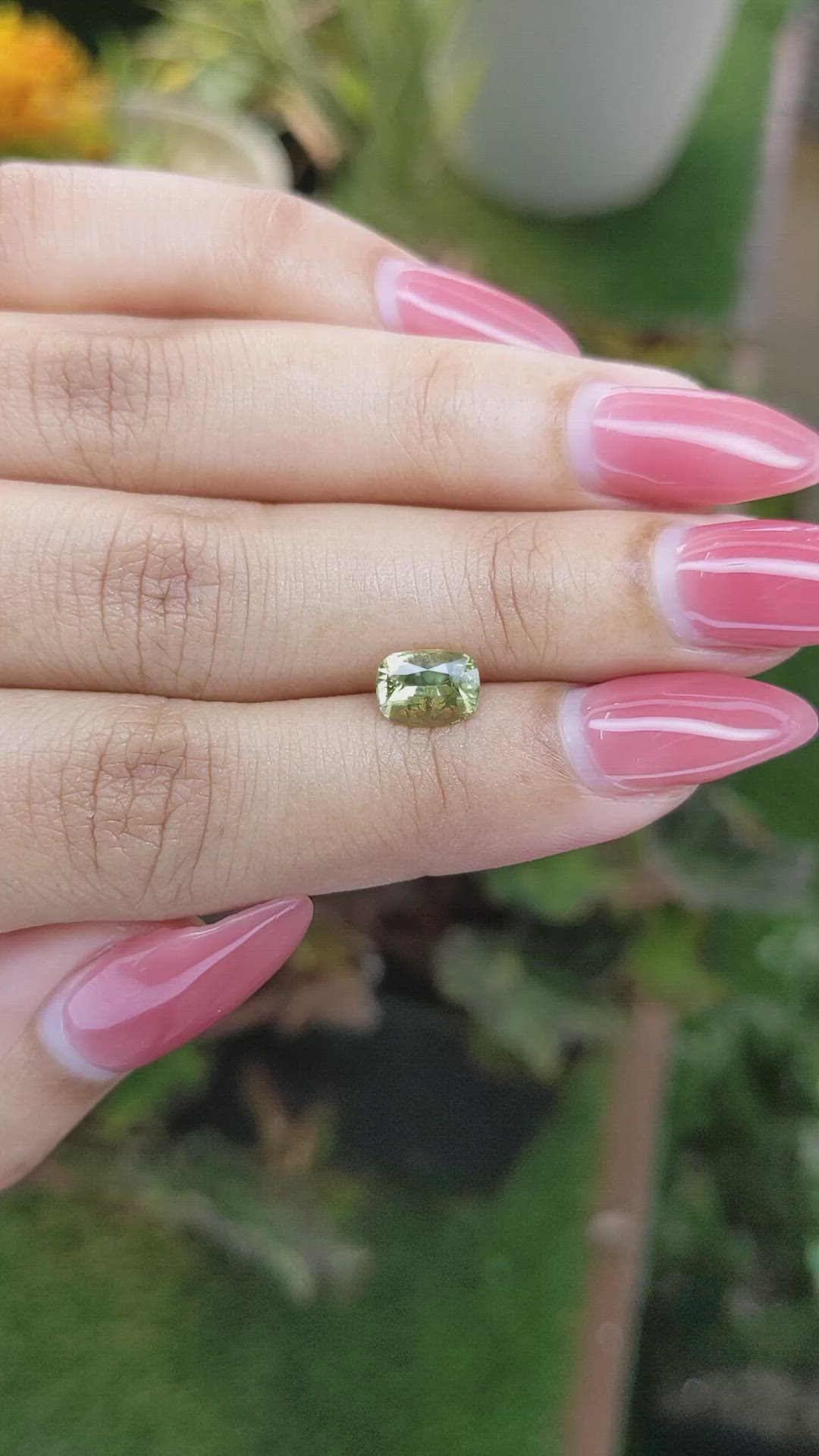 1.23 Ct. Chrysoberyl from Ceylon (Sri Lanka) Size Video