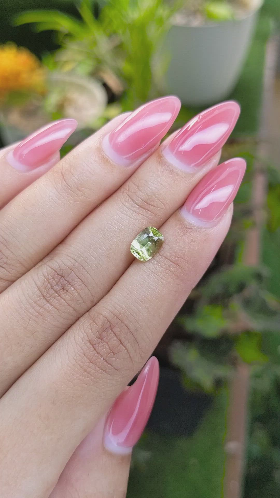 1.23 Ct. Chrysoberyl from Ceylon (Sri Lanka) Size Video
