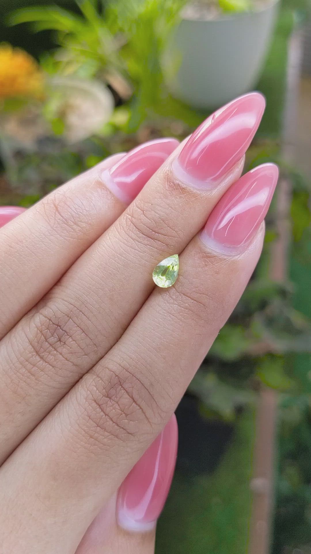 0.69 Ct. Chrysoberyl from Ceylon (Sri Lanka) Size Video