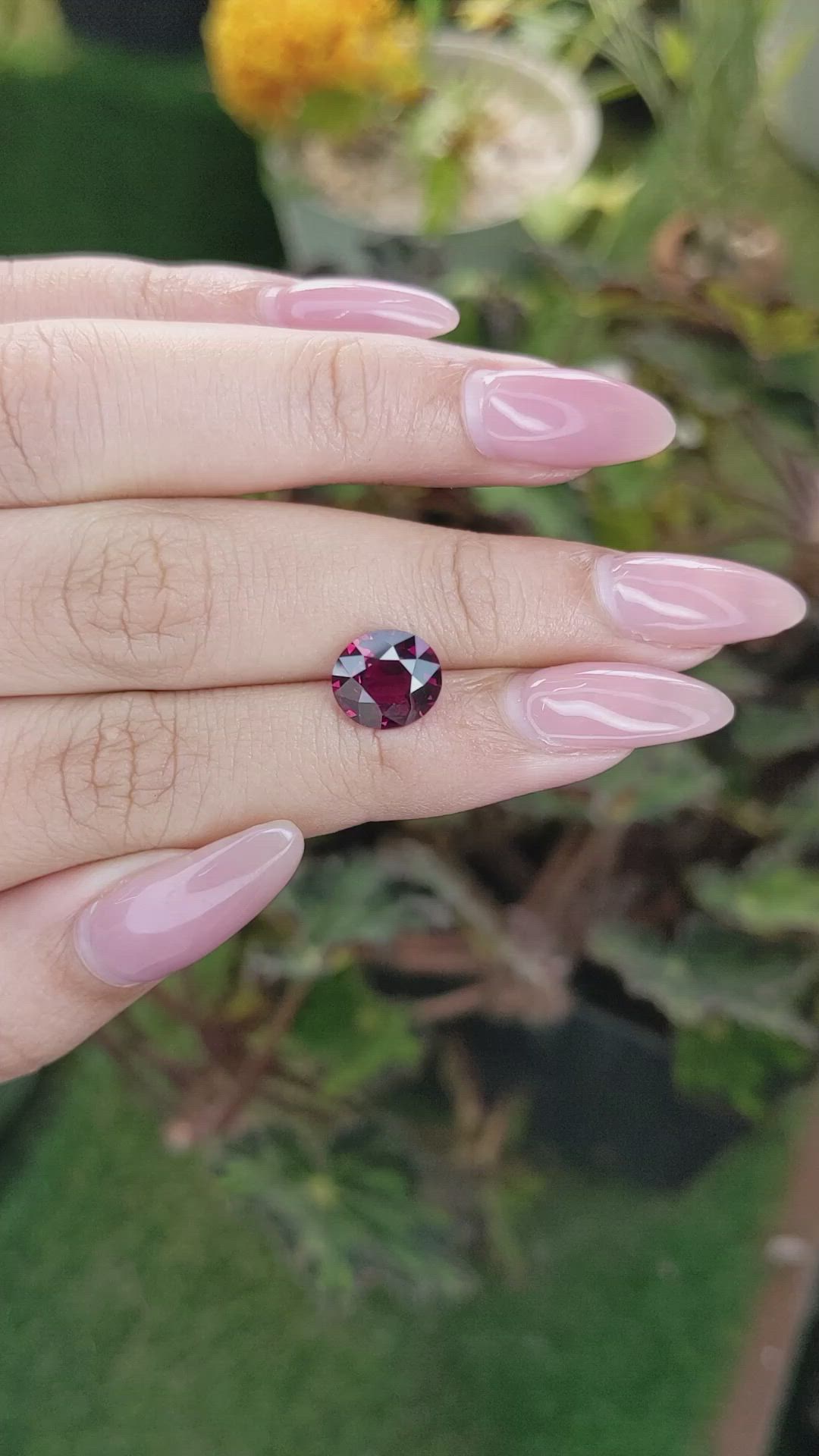 3.05 Ct. Garnet from Ceylon (Sri Lanka) Size Video