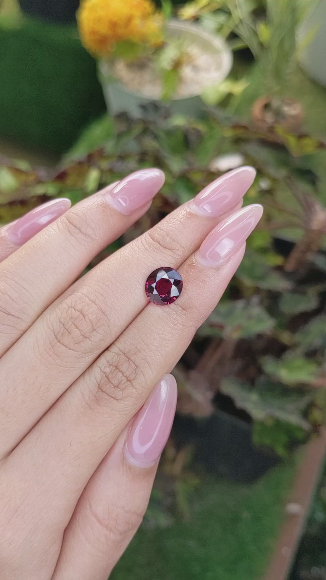 3.05 Ct. Garnet from Ceylon (Sri Lanka) Size Video