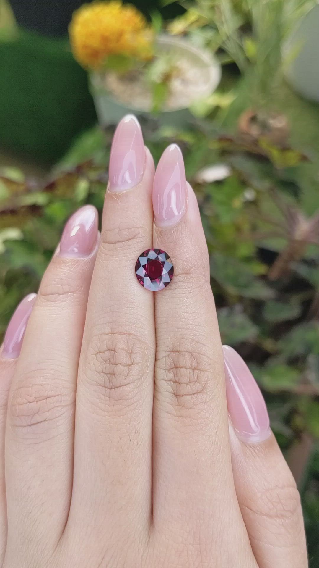 3.05 Ct. Garnet from Ceylon (Sri Lanka) Size Video