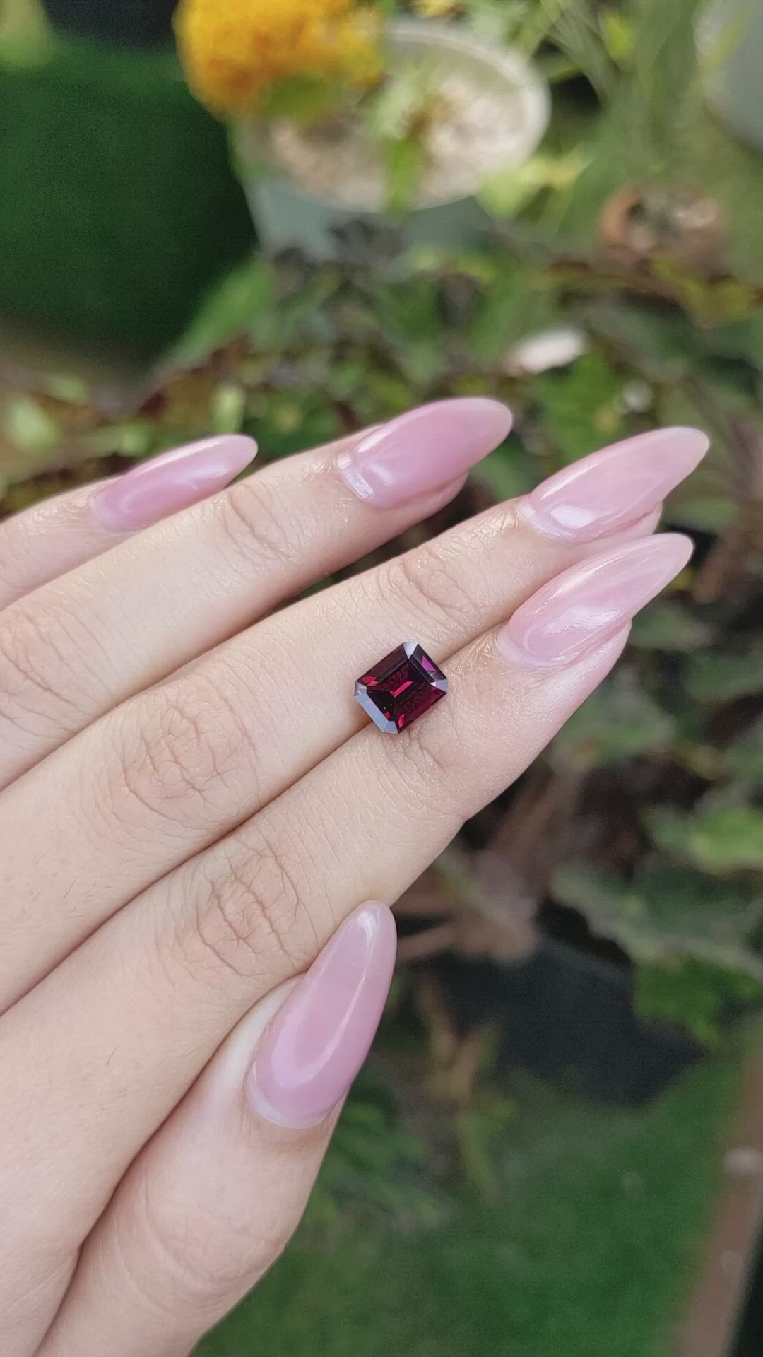 2.28 Ct. Garnet from Ceylon (Sri Lanka) Size Video