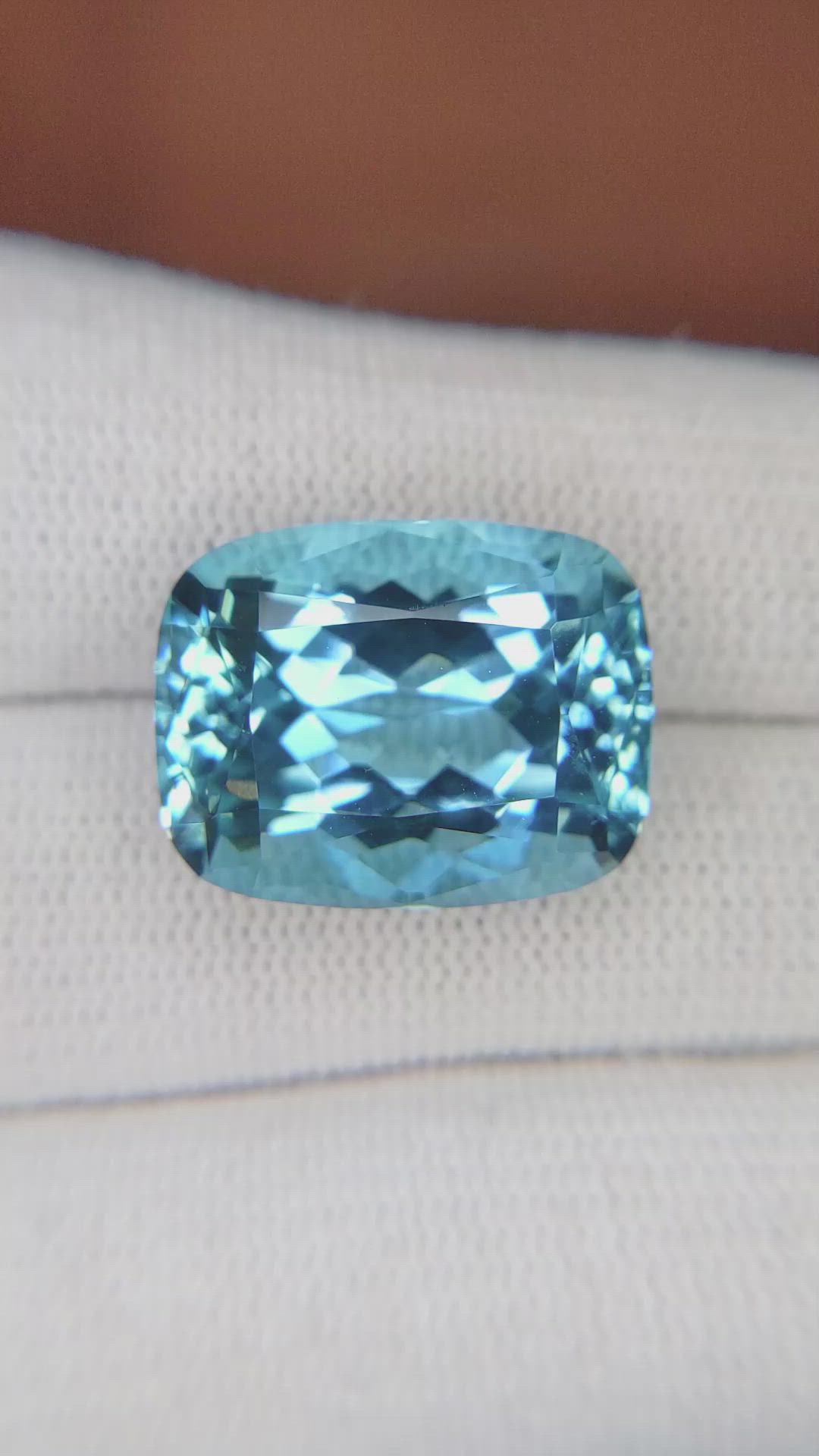 17.34 Ct. Aquamarine from Brazil Size Video