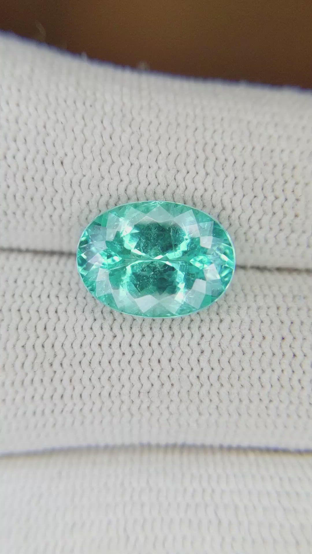 4.10 Ct. Paraiba Tourmaline from Mozambique Size Video