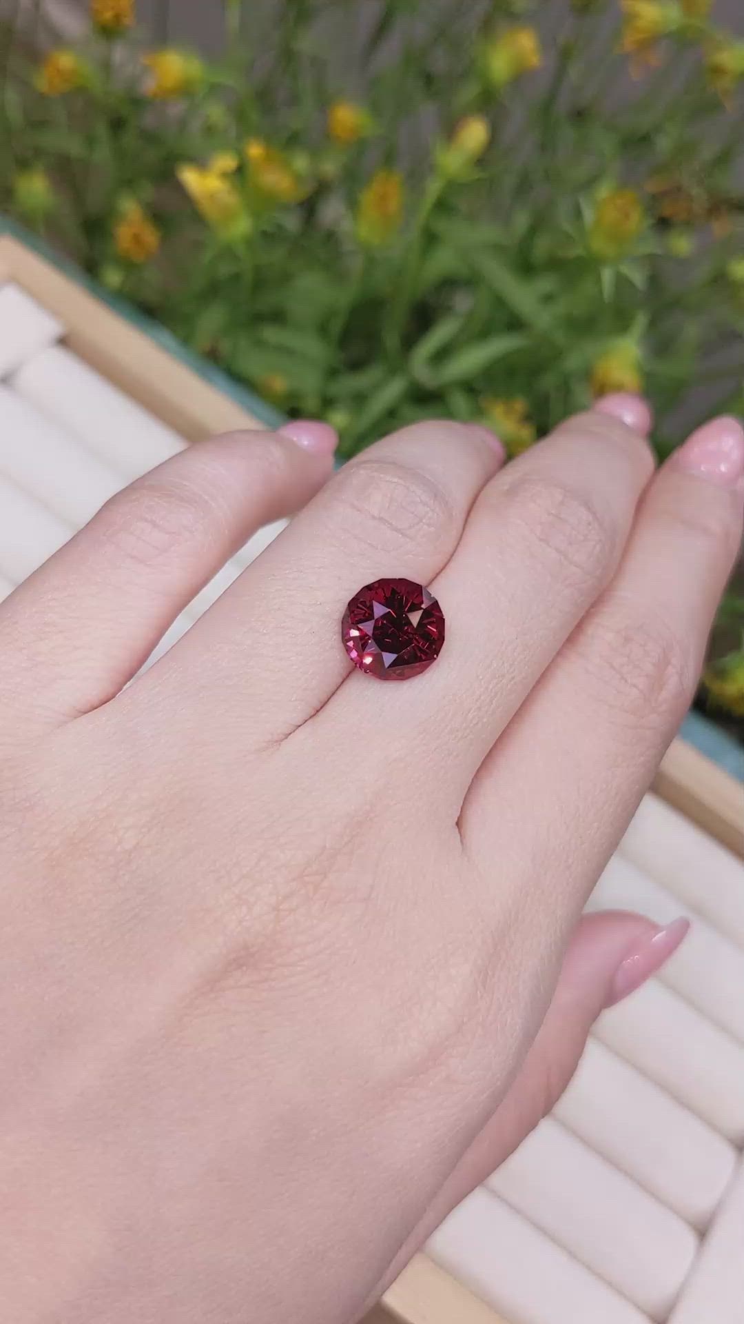5.60 Ct. Garnet from Ceylon (Sri Lanka) Size Video