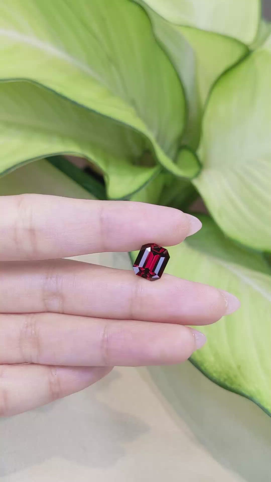 3.73 Ct. Garnet from Ceylon (Sri Lanka) Size Video