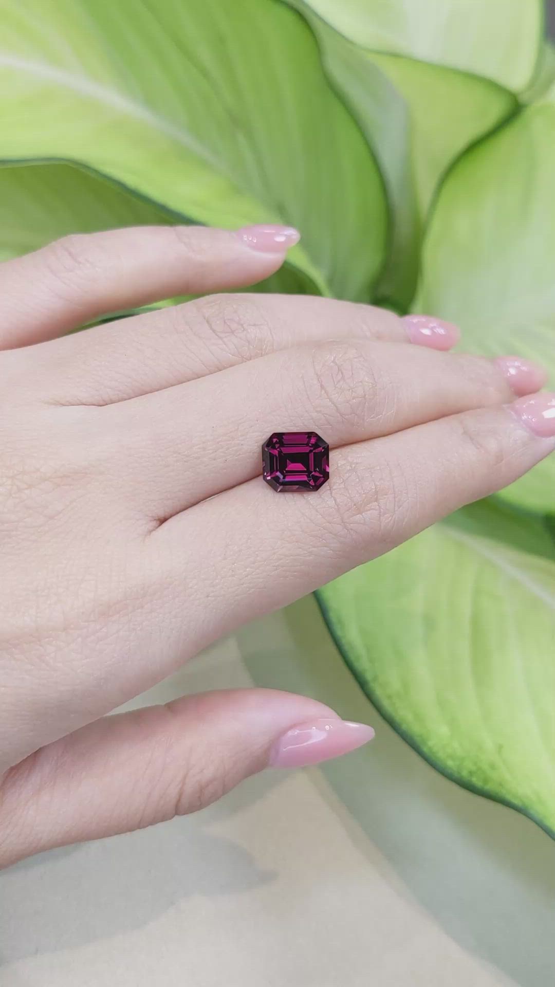 3.95 Ct. Garnet from Ceylon (Sri Lanka) Size Video